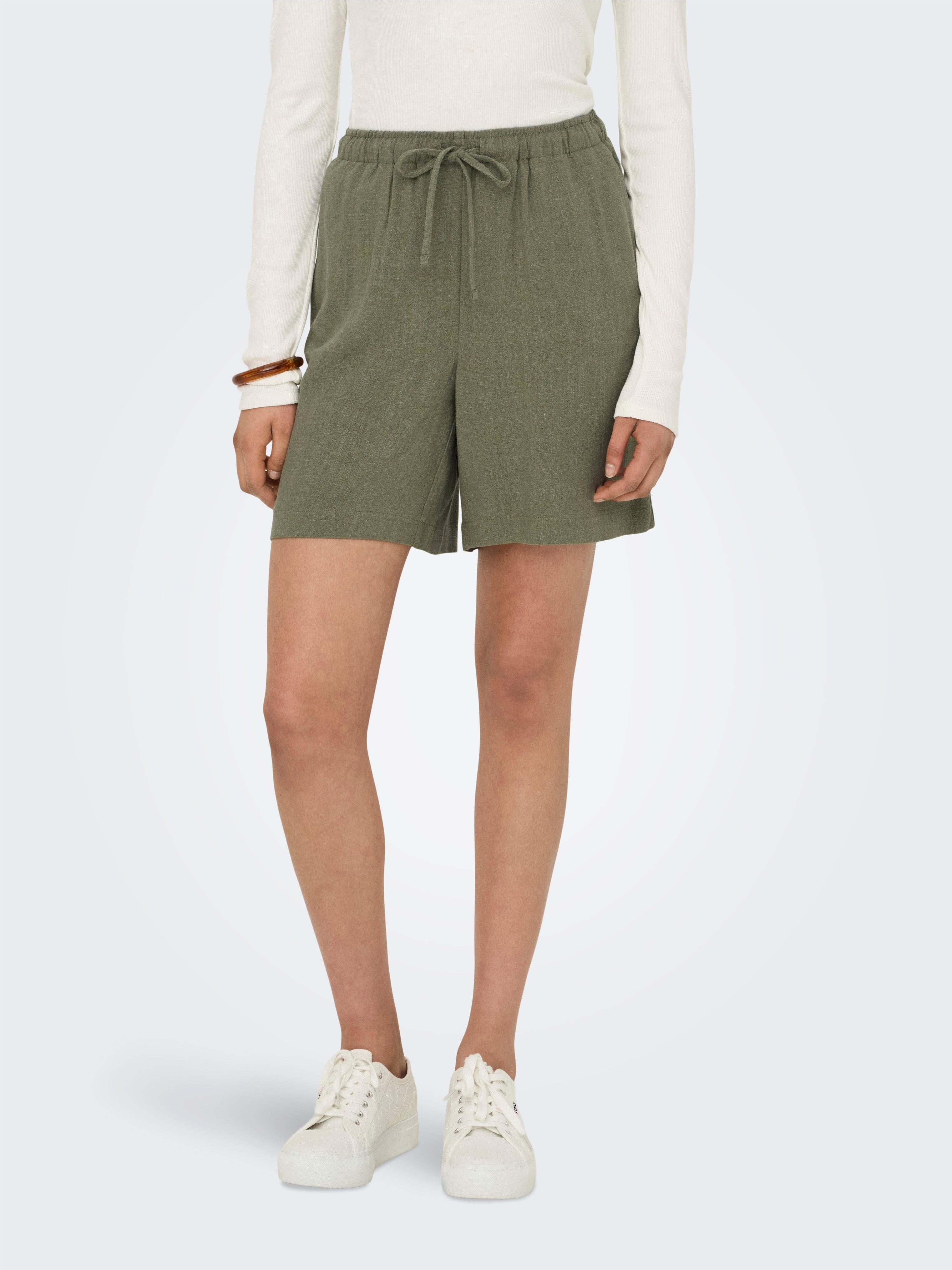 ONLY Shorts ONLSIESTA MW PULL-UP LINEN günstig online kaufen