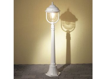 KONSTSMIDE LED Pollerleuchte, LED wechselbar, Warmweiß, Garten-laterne Landhausstil, Gartenweg-beleuchtung, Weiß H: 118cm