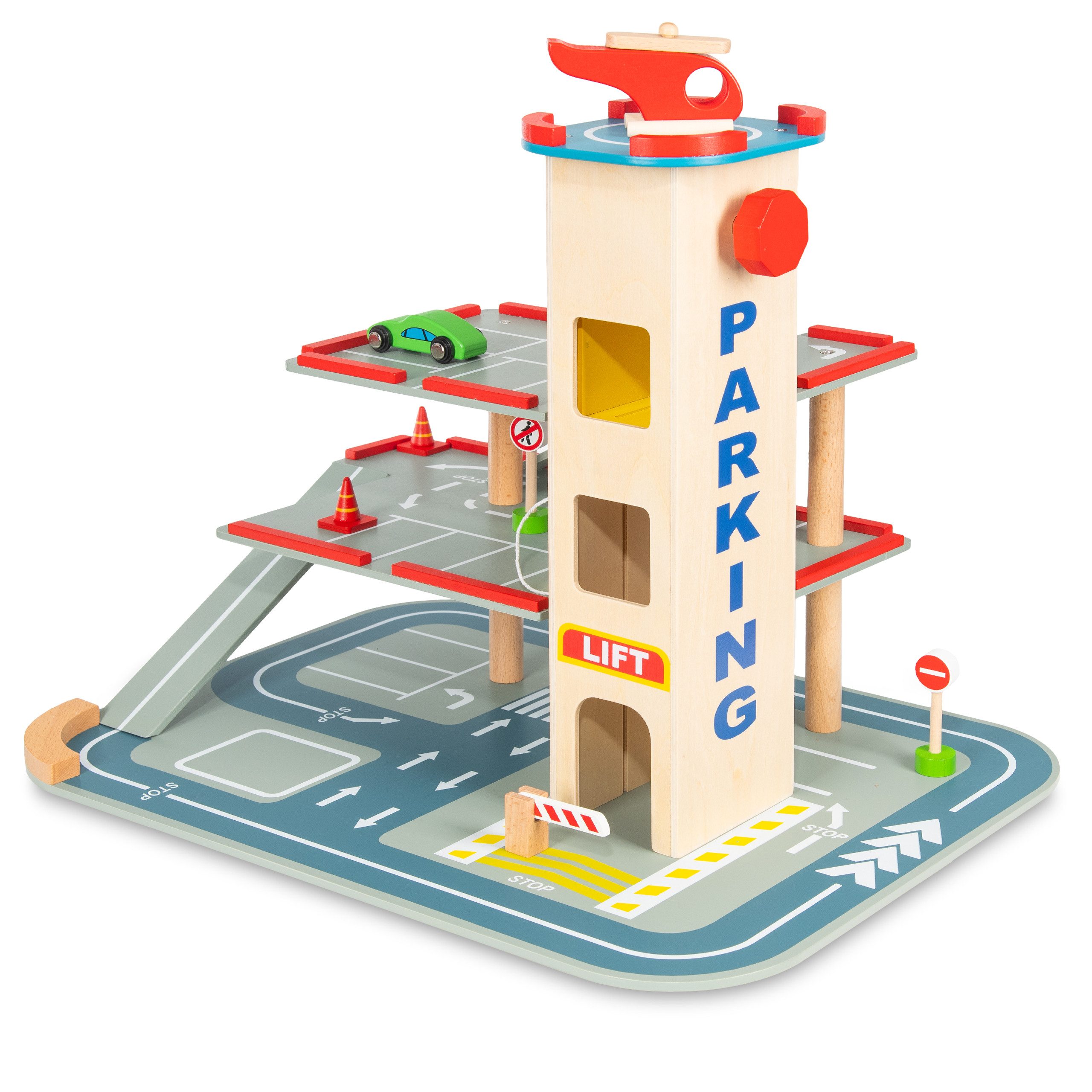 COIL Spiel-Parkgarage Parkhaus, Holz-Spielgarage, Holzgarage, Holzspielzeug günstig online kaufen