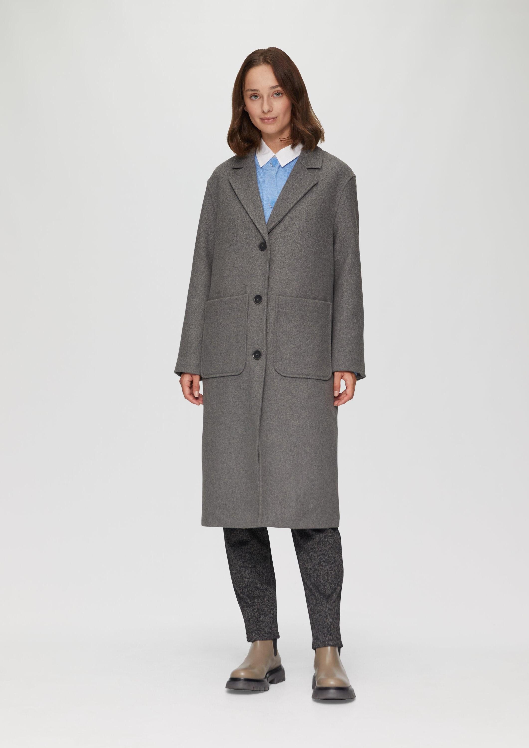 s.Oliver Funktionsmantel Outdoor-Mantel Wollmantel im Relaxed Fit günstig online kaufen