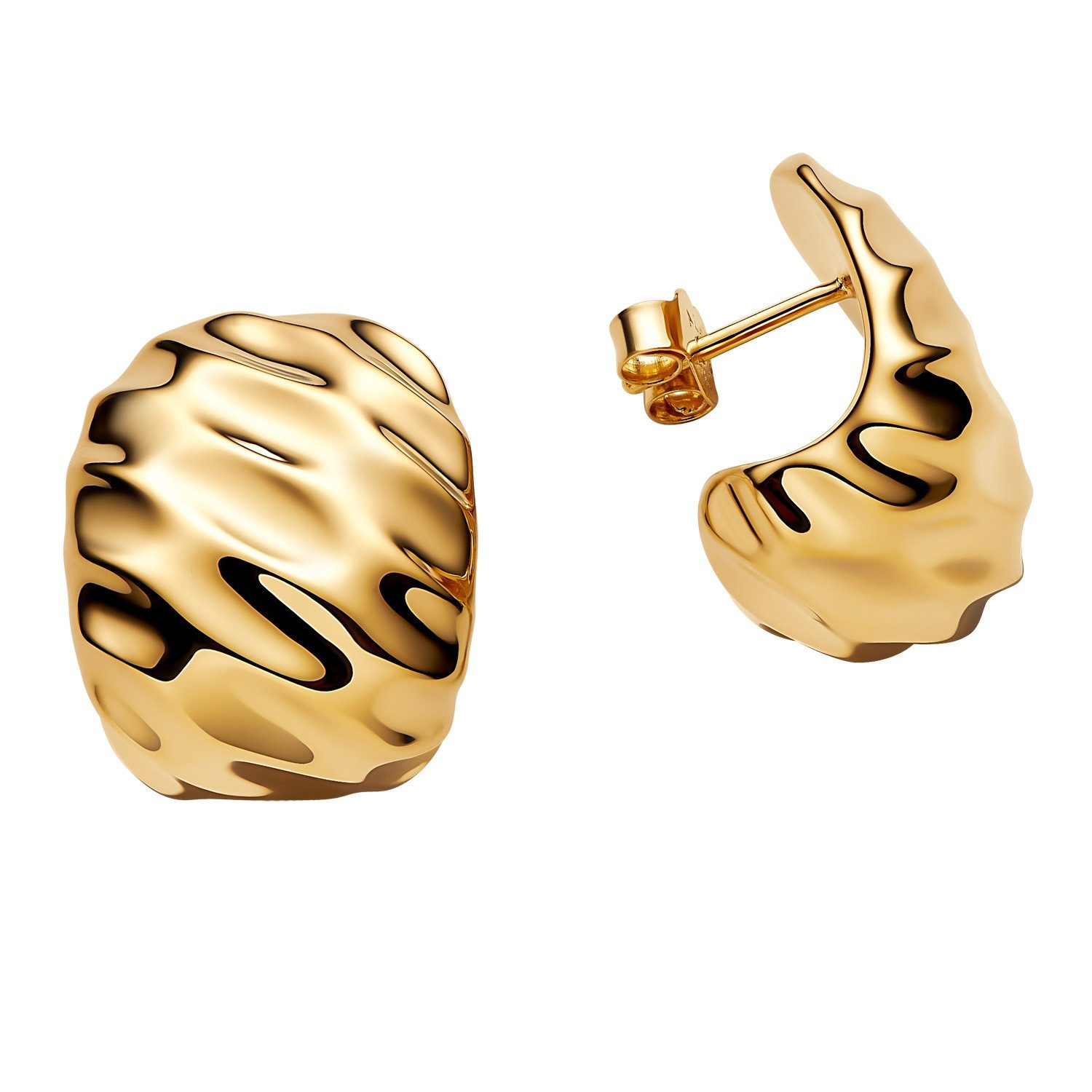 Pandora Paar Creolen Damen-Wellig Goldfarben günstig online kaufen