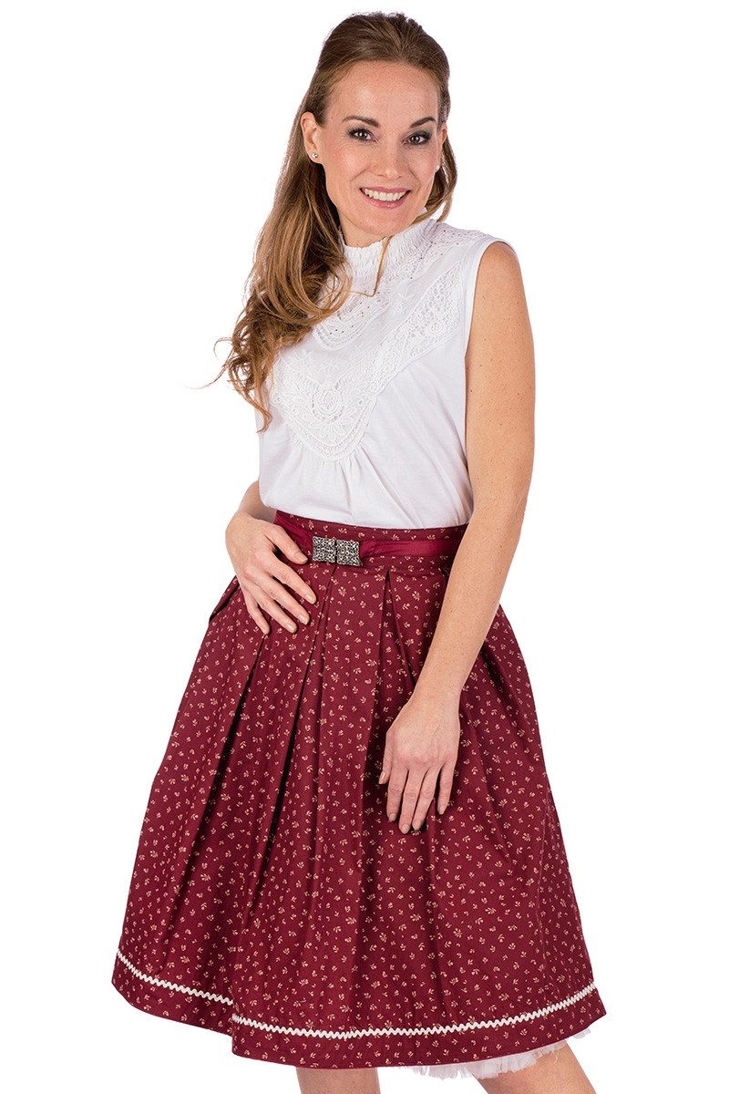 MarJo Trachtenrock Trachtenrock - RAMONA - rostrot, klee