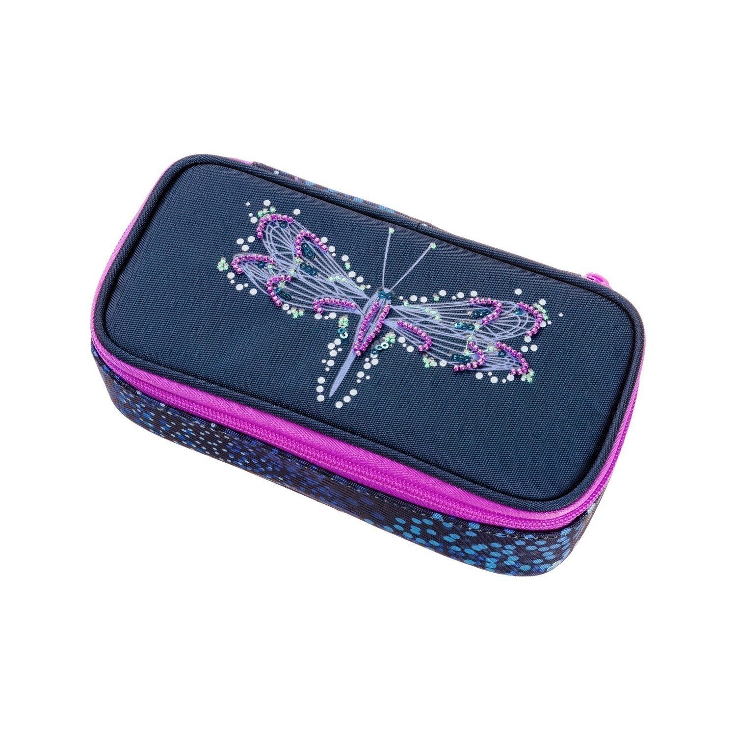Schneiders Federmäppchen Walker Pencil Box Dark Blue Magic Dragonfly