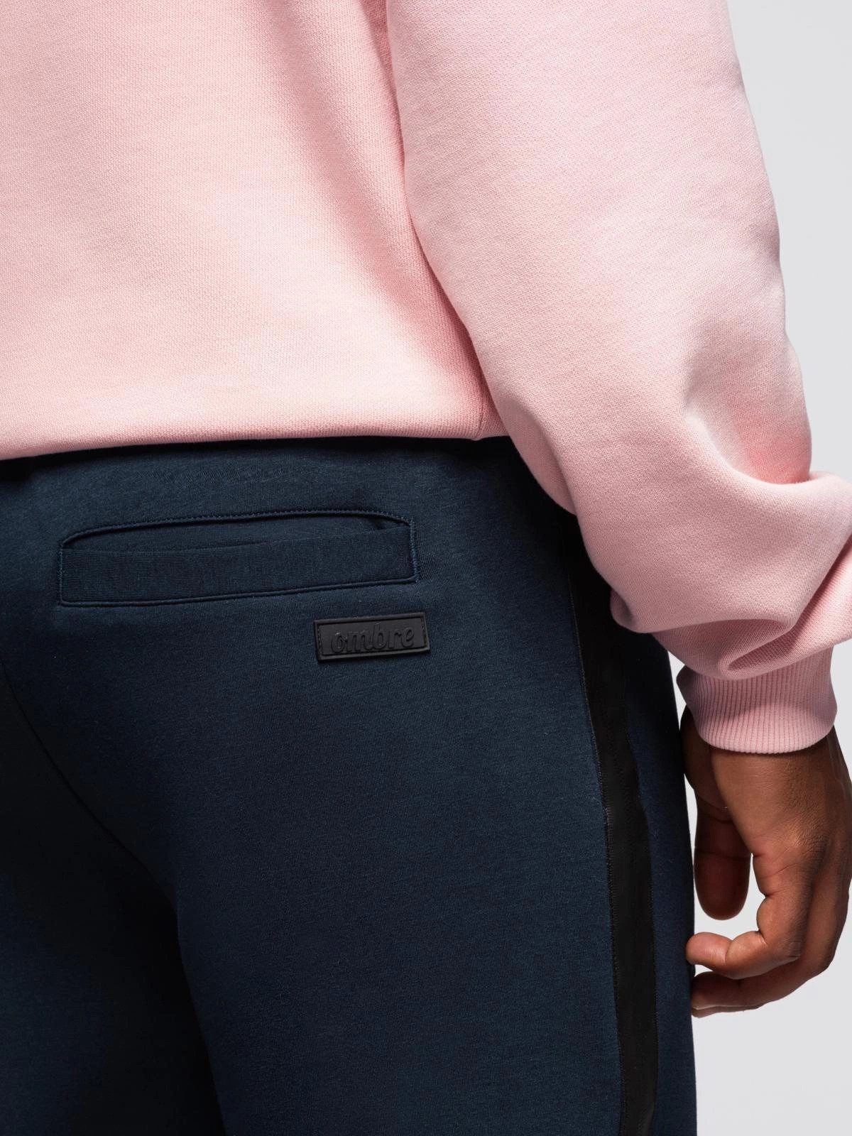 OMBRE Sweathose Herren-Jogginghose mit geradem Bein und Gummidetails