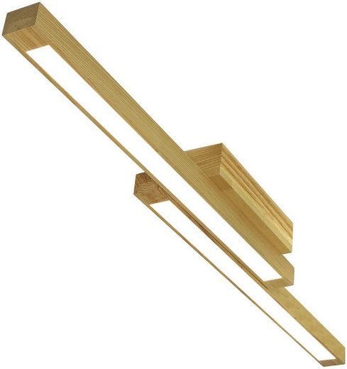 ZMH LED Deckenleuchte »Deckenlampe Holz 90cm 3000K Warmweiß 2-flammig