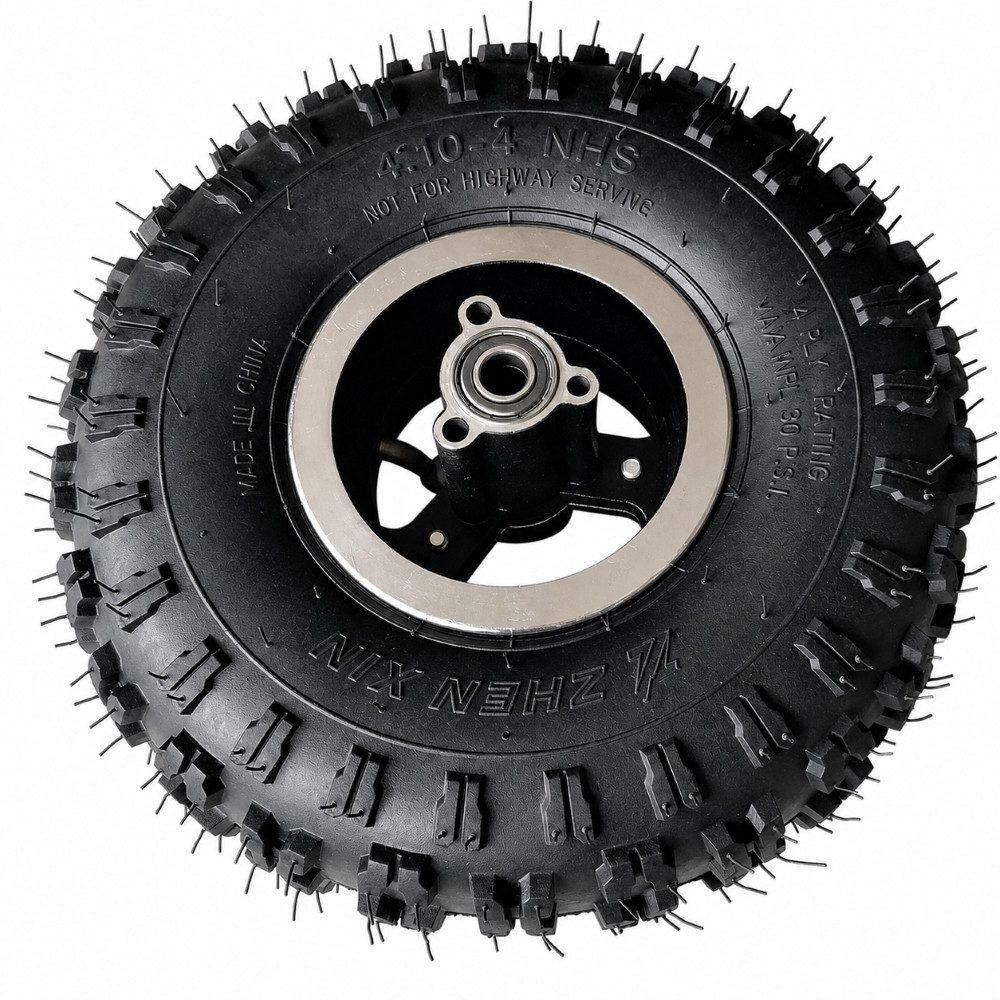 FunSport-Factory Kinderfahrzeug-Räder Komplettrad Kinderquadreifen Reifen 4.10-4, Stollenprofil, hoher Grip, für Kinderquads, robust & langlebig