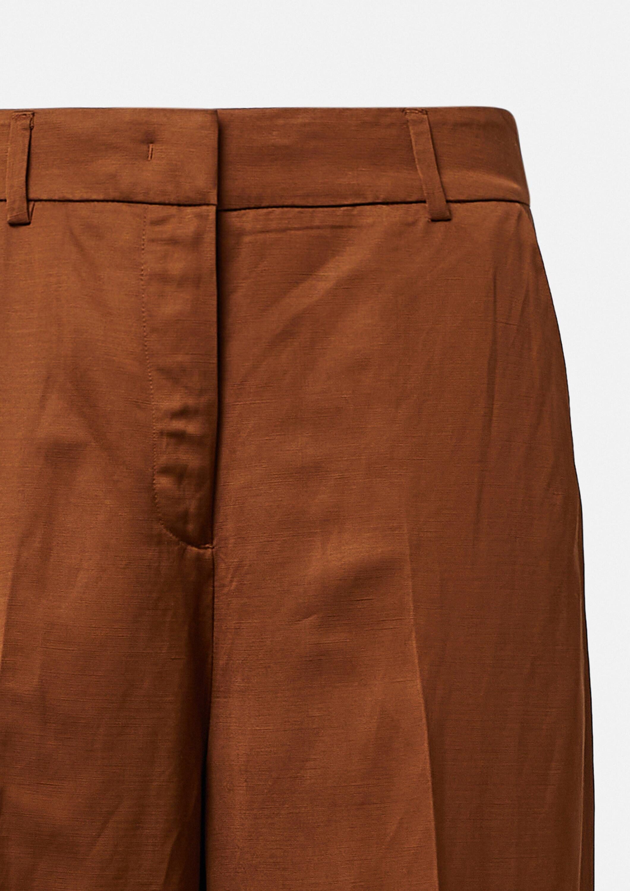 comma 7/8-Hose Hose Culotte aus schimmerndem Leinen-Viskose-Mix