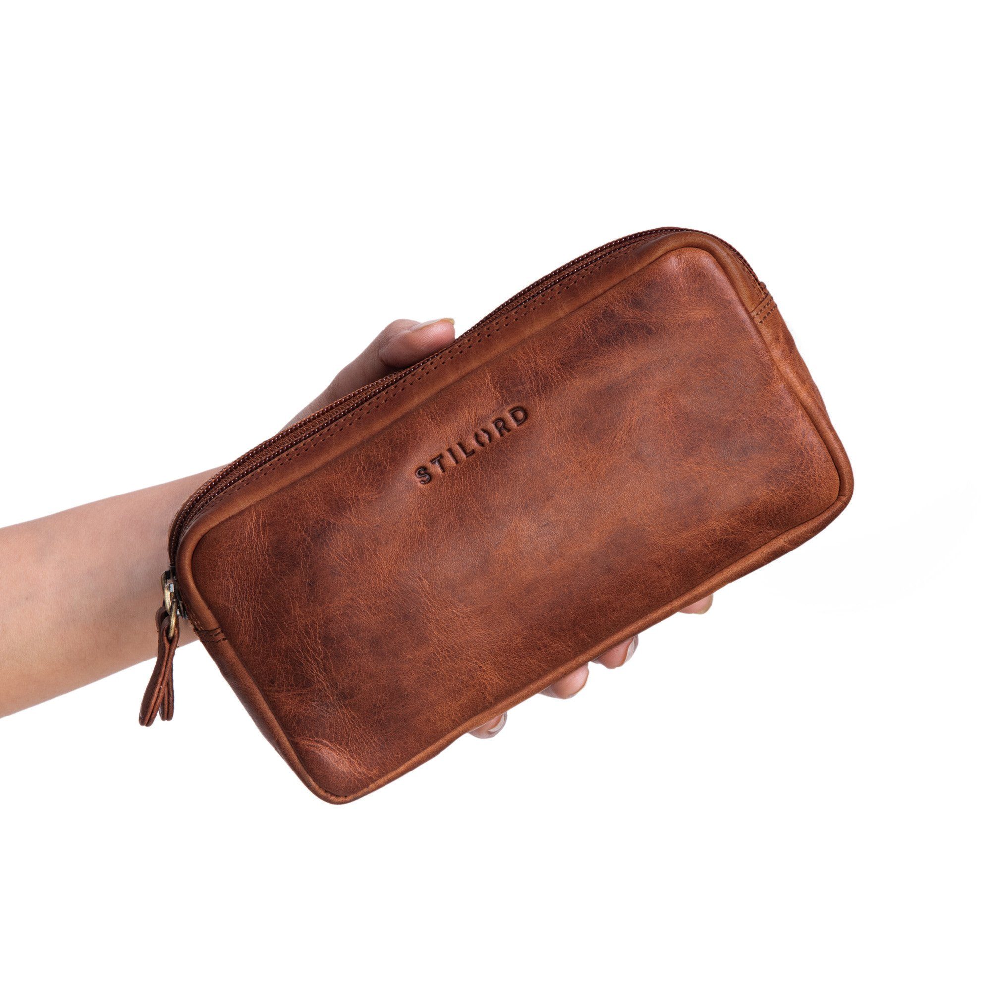 STILORD Federmäppchen cognac - Leder Etui kara "Eddie"