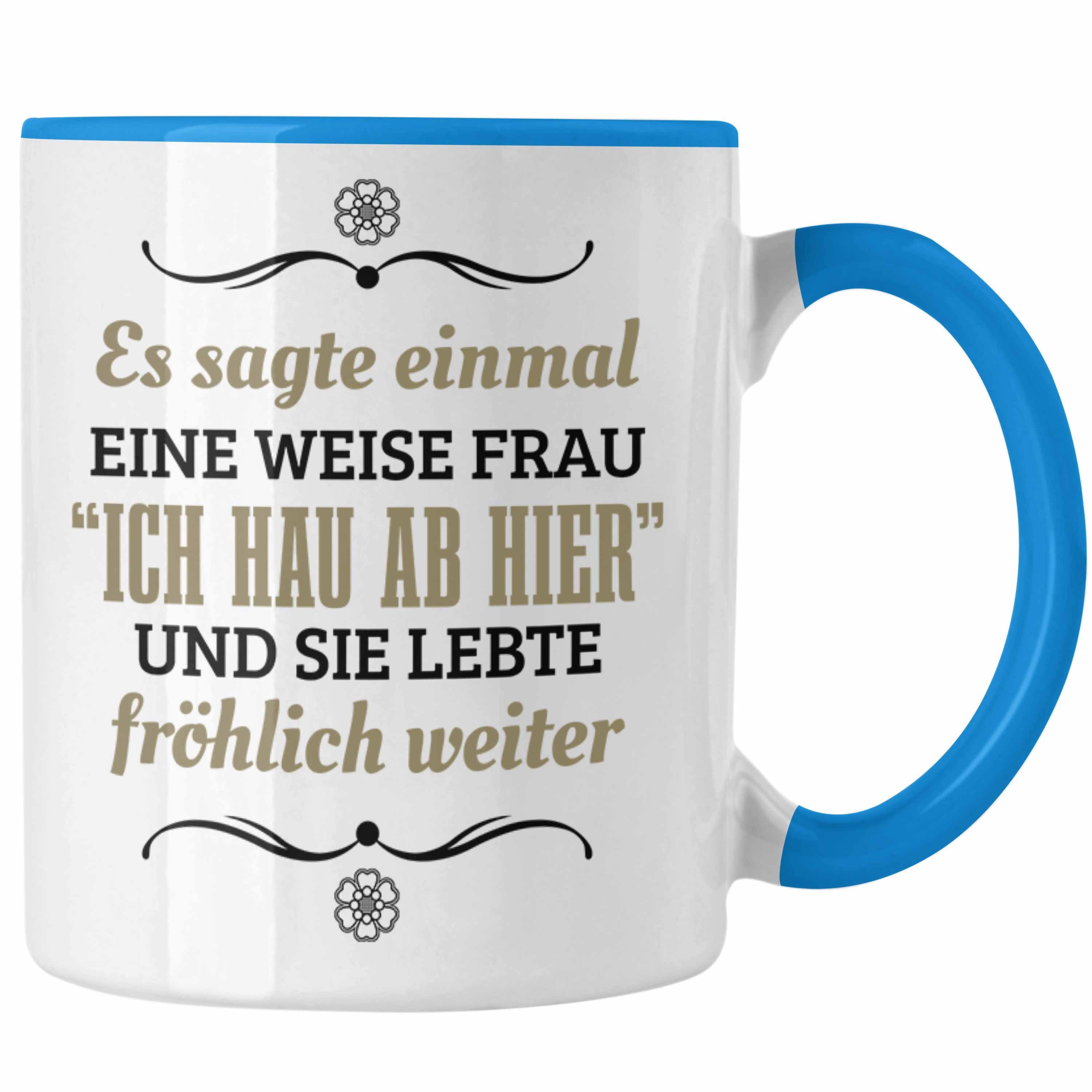 Lustig Tasse Kollege - Ab Jobwechsel Kollegin Tasse Trendation Hau Sprüche Blau Abschiedsgeschenk - Hier Ich Trendation Geschenk