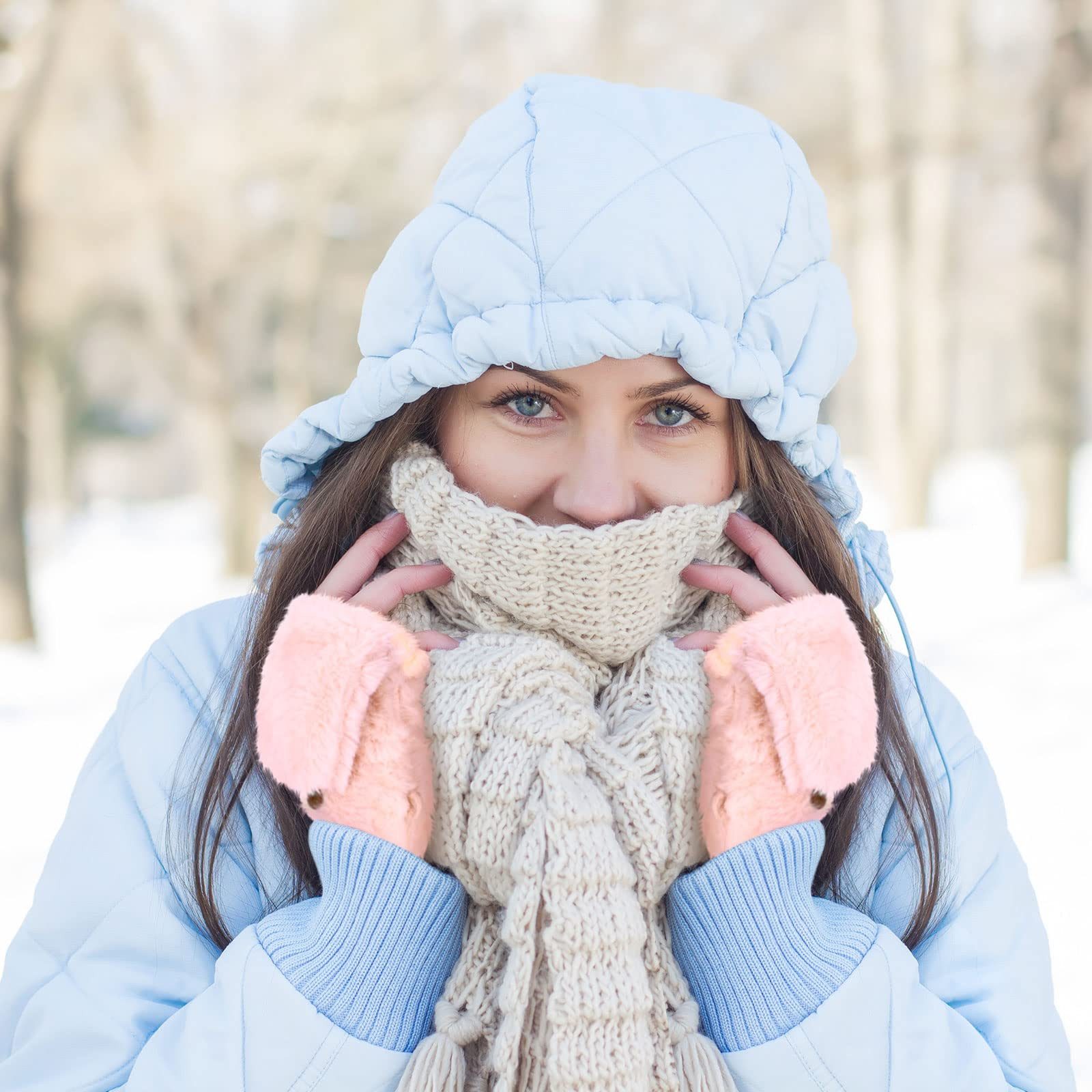 Coonoor Fleecehandschuhe Handschuhe Fingerlos mit Kappe,Thermo günstig online kaufen