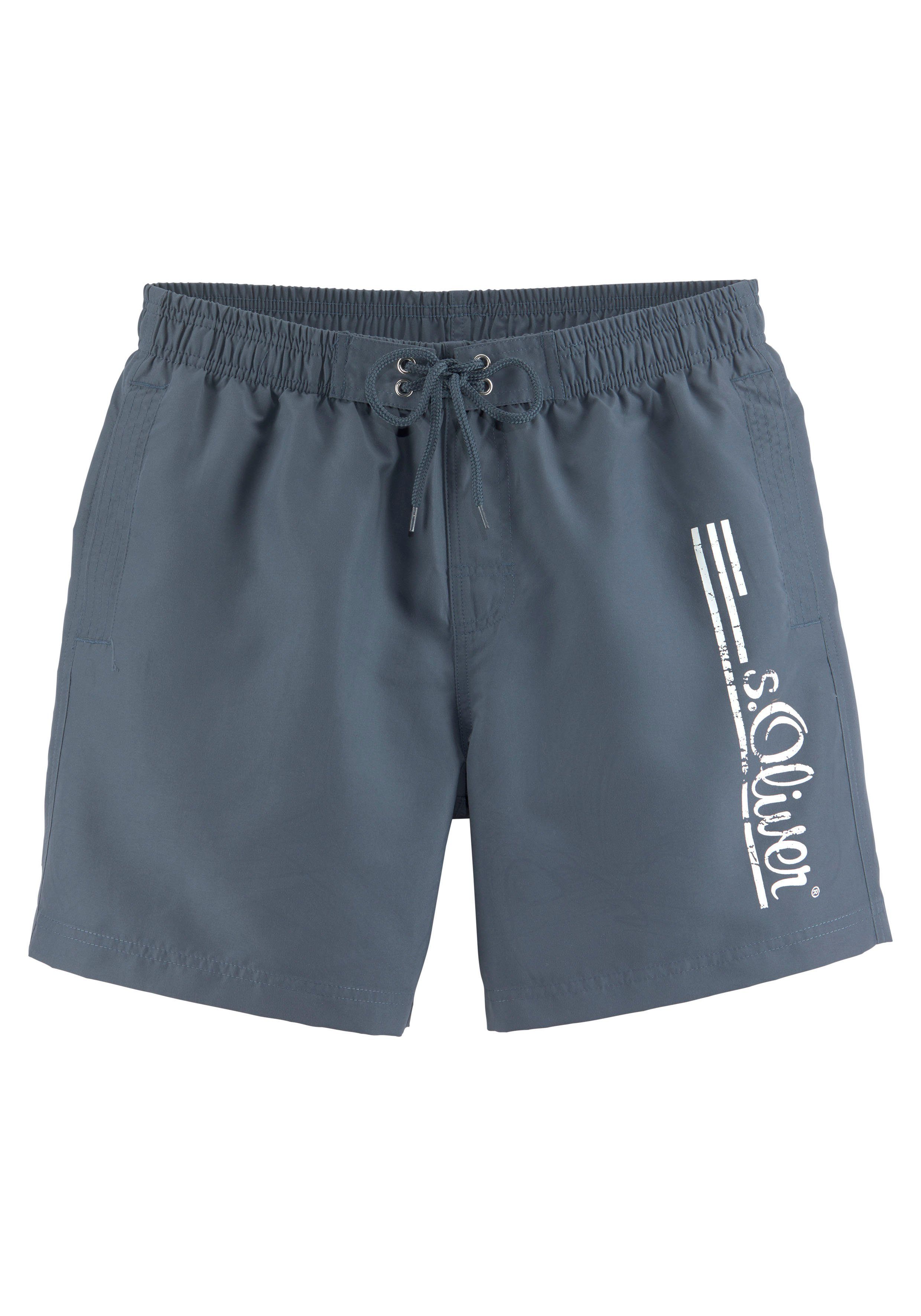 s.Oliver Купальные шорты  Philip mit Logo-Print im Used-Look