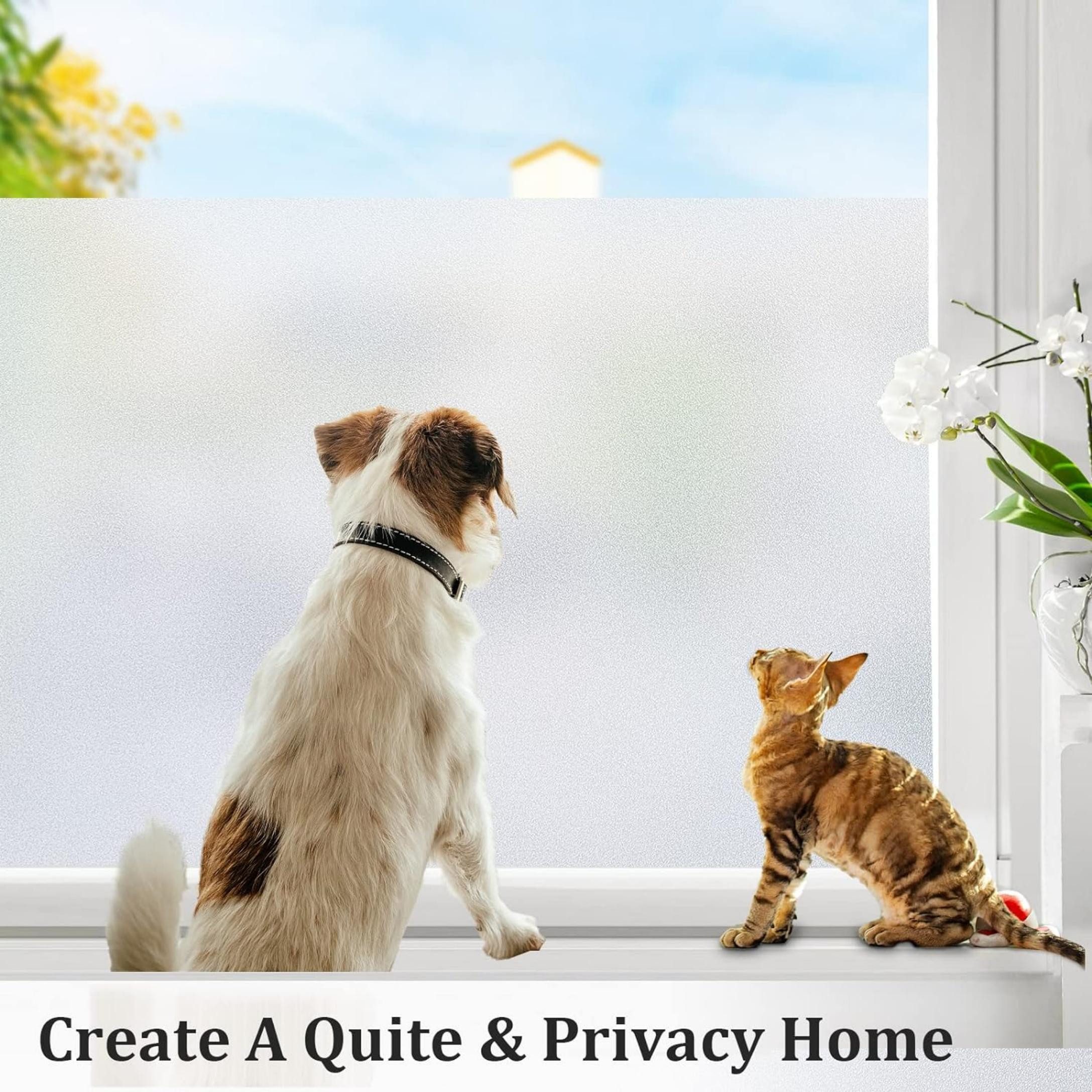 Coonoor Fensterfolie Fensterfolie Sichtschutz Fensterfolie 45x200 cm Milchg günstig online kaufen