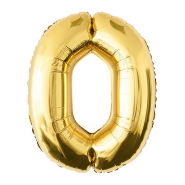 MyBeautyworld24 Folienballon Zahlenballon 100 cm für Silvester "2024" in gold