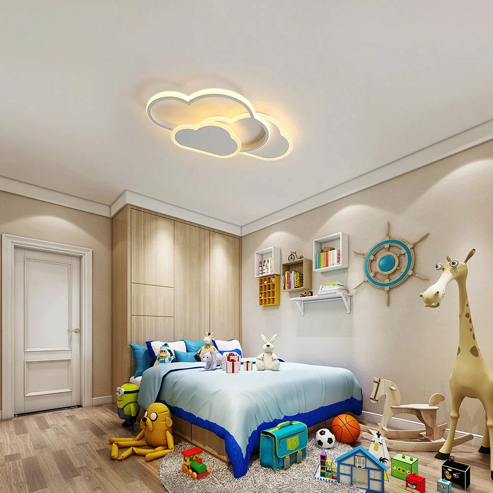 Riserva LED Deckenleuchte LED Wolken Deckenleuchte 36W 42cm 3000K Warmlicht für Schlafzimmer, LED wechselbar