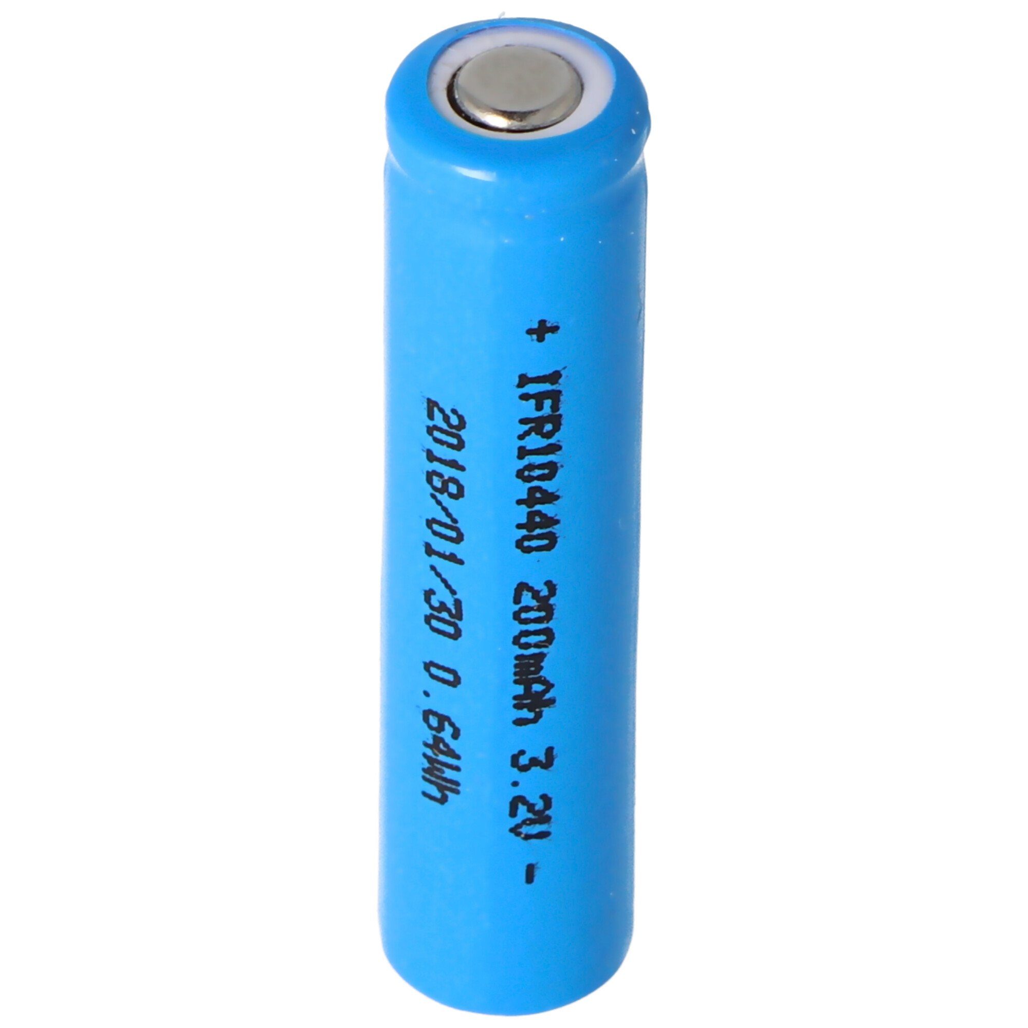 AccuCell IFR 10440 - 200mAh 3,2V LiFePo4 Akku (Flat Top) ungeschützt, Abmessun Akku 200 mAh (3,7 V)