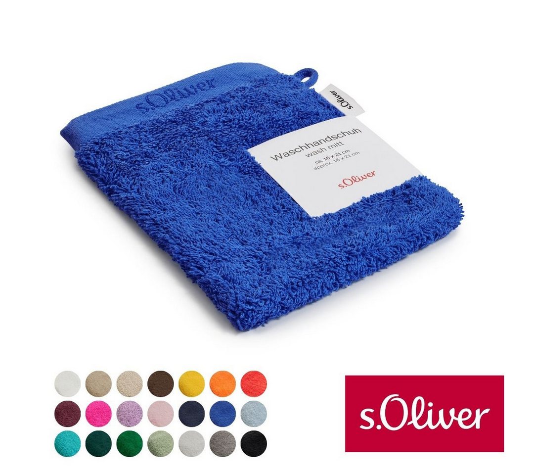 s.Oliver Waschhandschuh s.Oliver, Premium Qualität, 600 gr/m², auch als Sets erhältlich, Walkfrottier (1-St), große Farbauswahl, auch als Duschtuch, Handtuch, Gästetuch