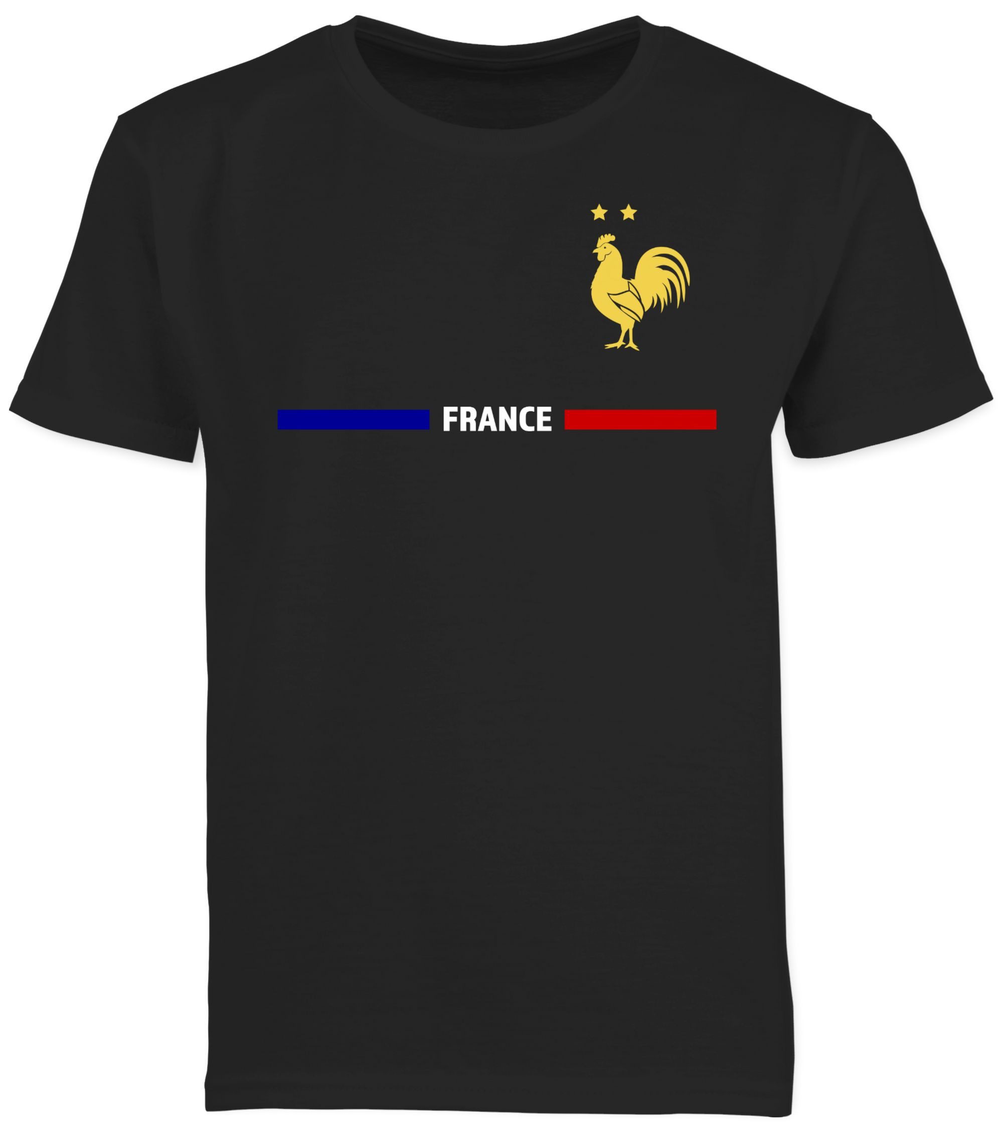T-Shirt Frankreich Trikot Wappen, France mit Stolz, Französisches Fan-Motiv