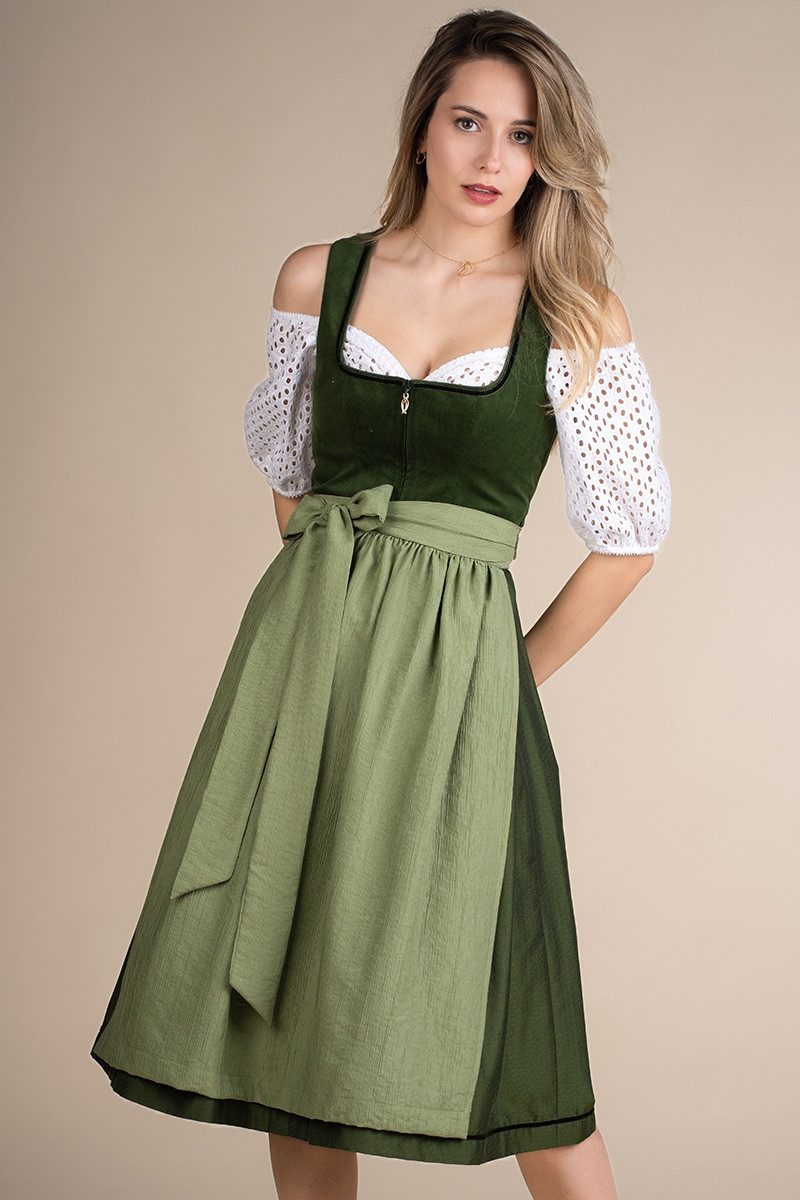 MarJo Dirndl Cord Dirndl 2tlg. - LANGENSTEIN - flaschengrün günstig online kaufen