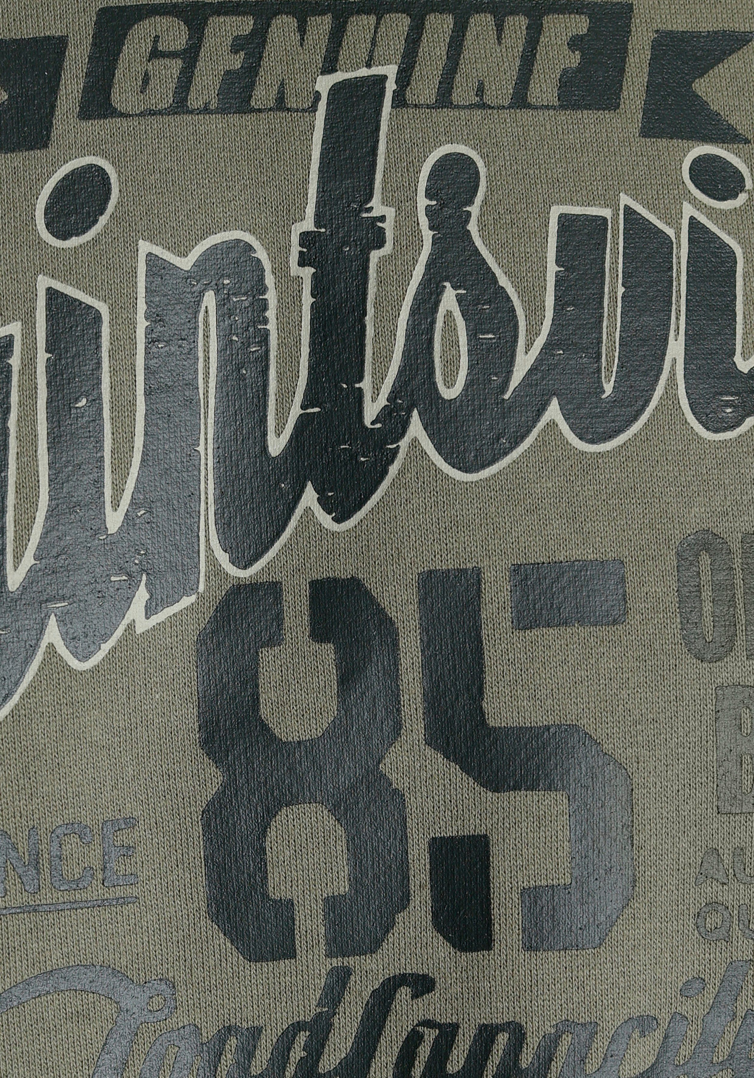 Man's World Sweatshirt Langarm, lässiger Print, Rundhals, aus Baumwollmischung