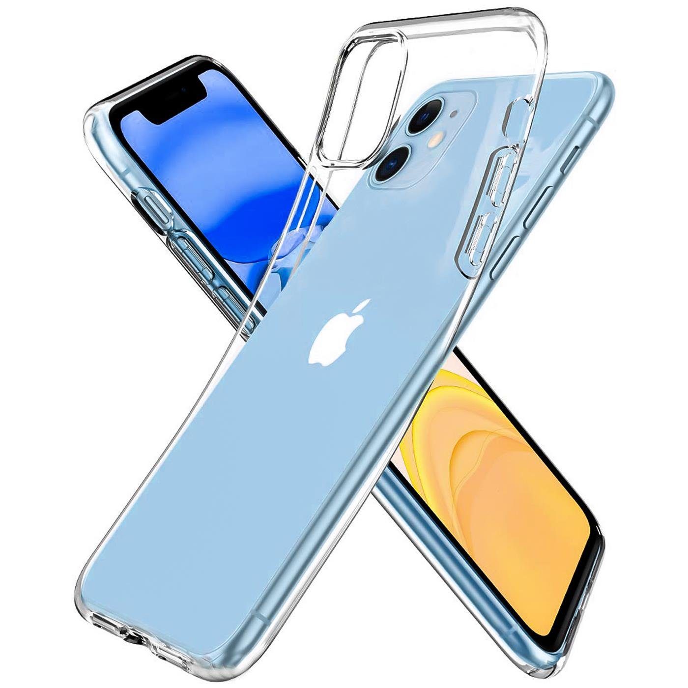 CoolGadget Handyhülle Silikon Handy Hülle Slim für Apple iPhone 11 6,1 Zoll, dünne TPU Schutzhülle Case in transparent / durchsichtig