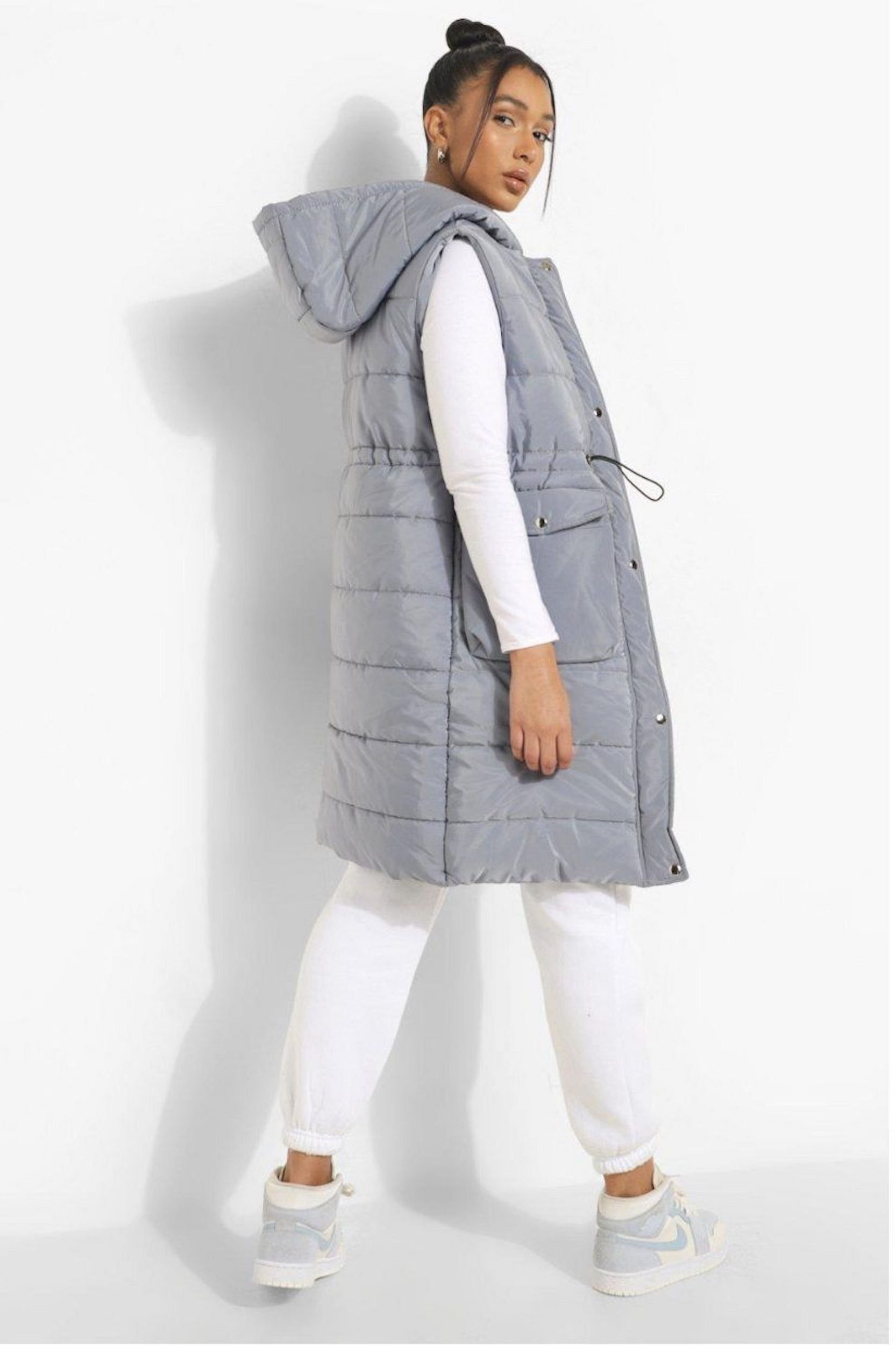 Worldclassca Longweste Worldclassca STEPPWESTE LANG KAPUZE ÄRMELLOS OURDOOR günstig online kaufen