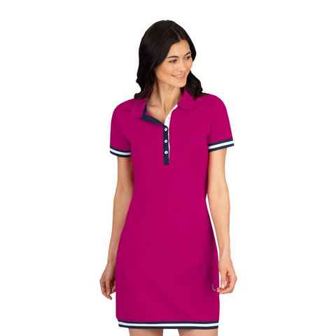 Trigema Jerseykleid TRIGEMA Polokleid mit kontrastfarbigen Akzenten