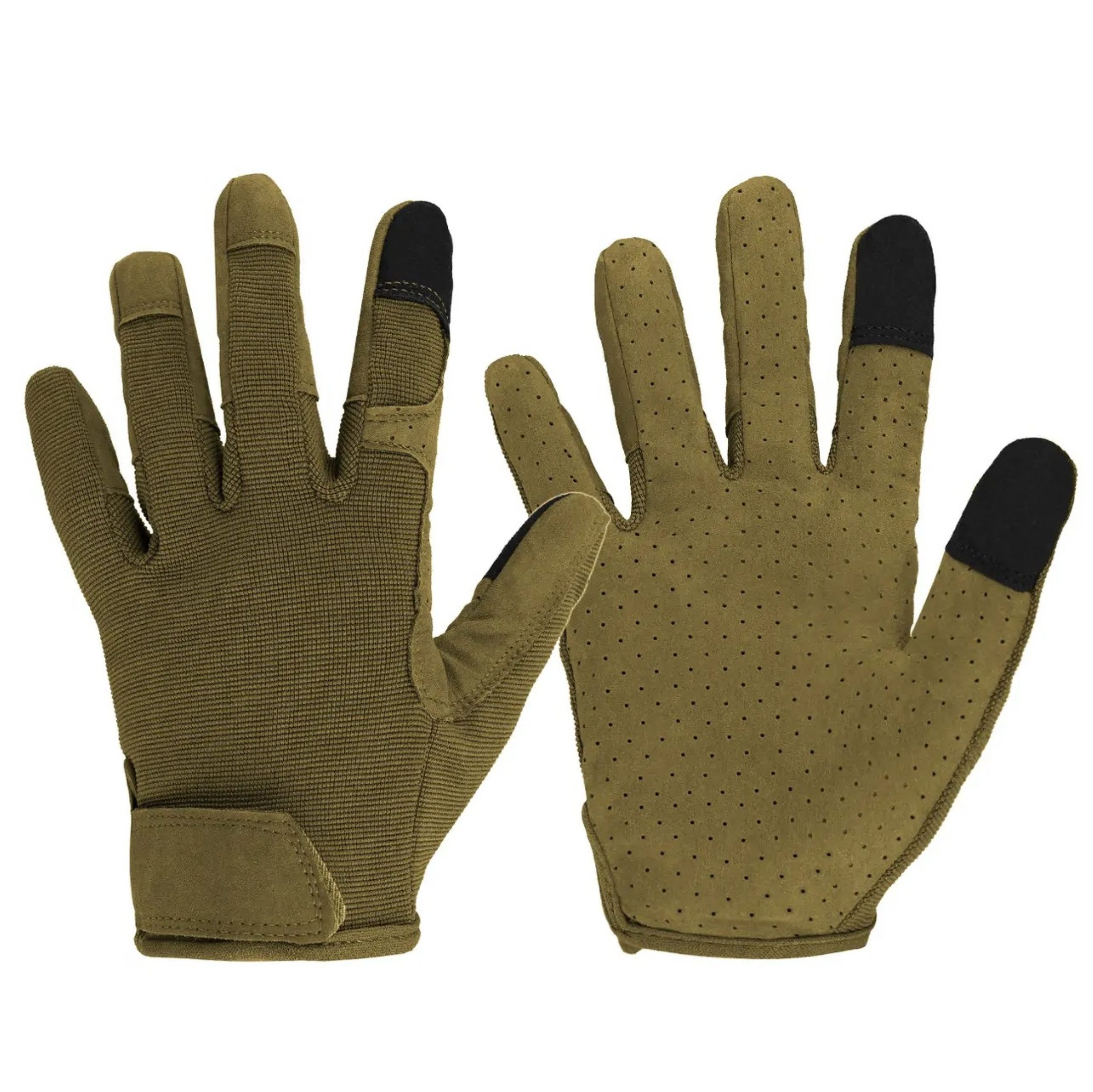 Foxter Multisporthandschuhe Taktische Schutzhandschuhe Militär Outdoor Oliv L/XL (Taktische Schutzhandschuhe Outdoor Touchscreen mit Klettverschluss, Taktische Outdoor Handschuhe Touchscreen mit Knöchelverstärkung Set) Touchscreen, verstärkte Bereiche, atmungsaktiv, Klettverschluss