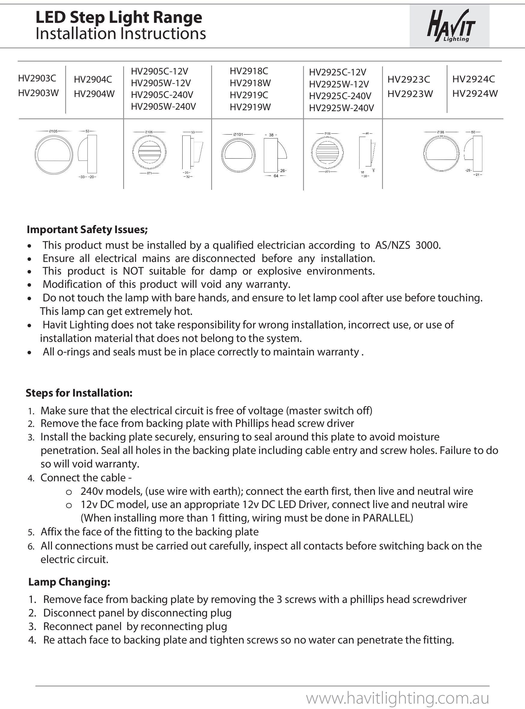 Havit Lighting PINTA, integriert, fest LED Warmweiß LED Außen-Wandleuchte