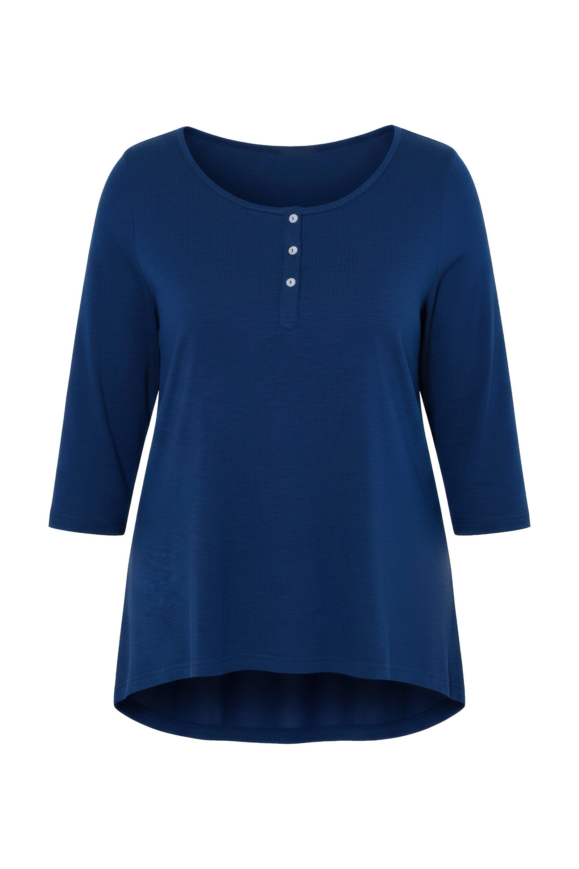 Angel of Style T-Shirt T-Shirt A-Linie Henley Knopfleiste 3/4-Ärmel günstig online kaufen