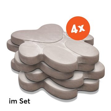 matches21 HOME & HOBBY Gartenfigur Tatzen 2 Paar Tritt-Steine 30x25 cm, (4 St), Widerstandsfähig