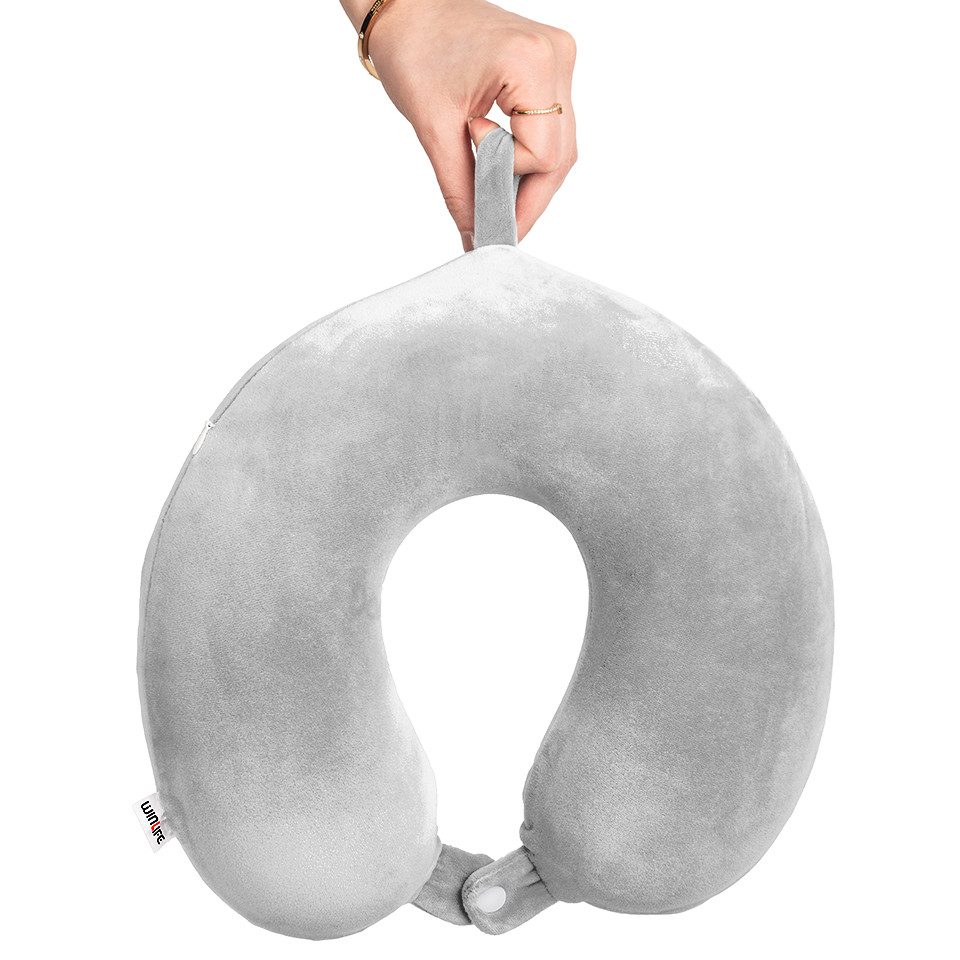 WINLIFE Reisekissen Memory Foam Nackenhörnchen Reisekissen Nackenrolle für günstig online kaufen