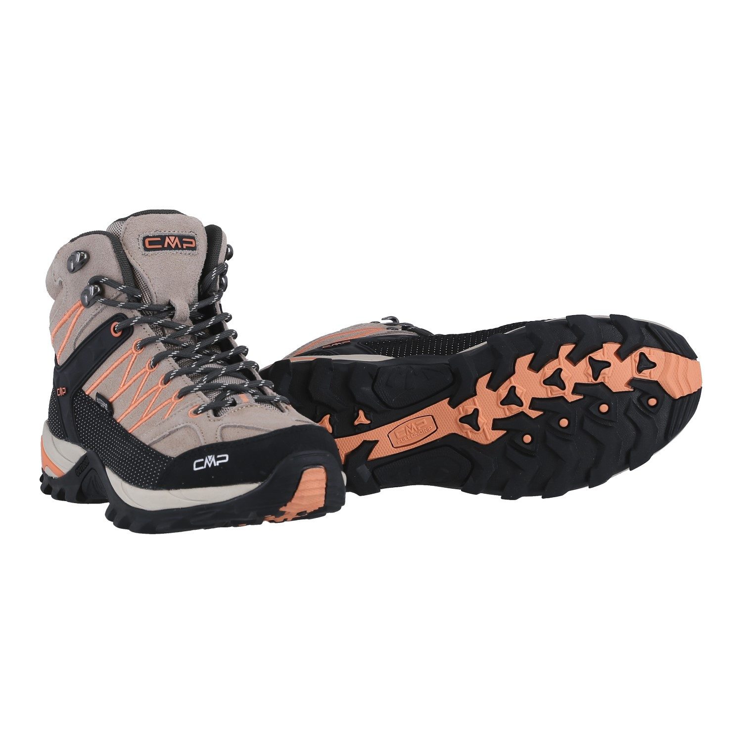 CMP Rigel Mid WP (Trekking, wasserdicht) beige/melone Damen Wanderschuh günstig online kaufen