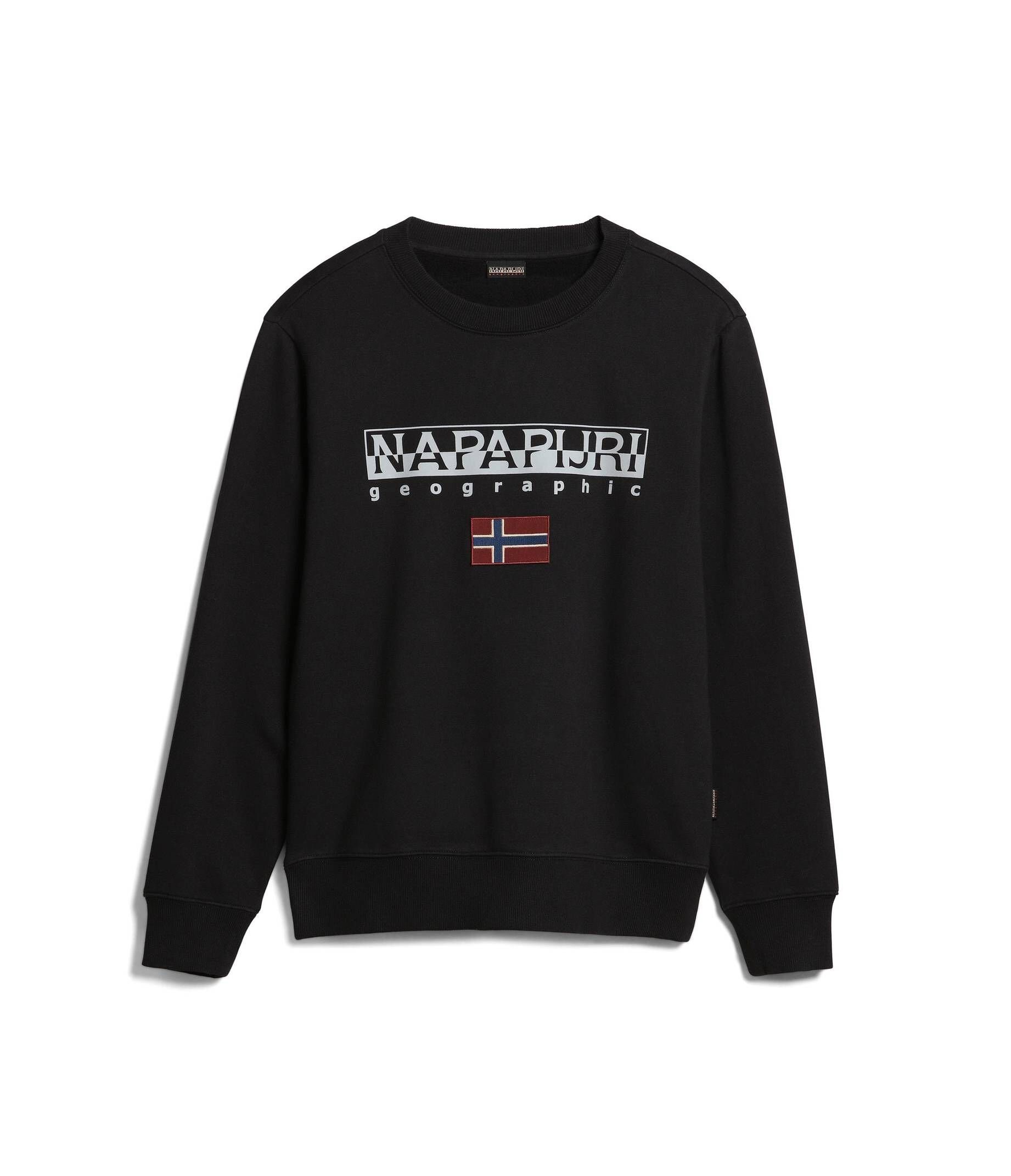 Napapijri T-Shirt Herren Sweatshirt B-AYAS (1-tlg) schwarz (15)