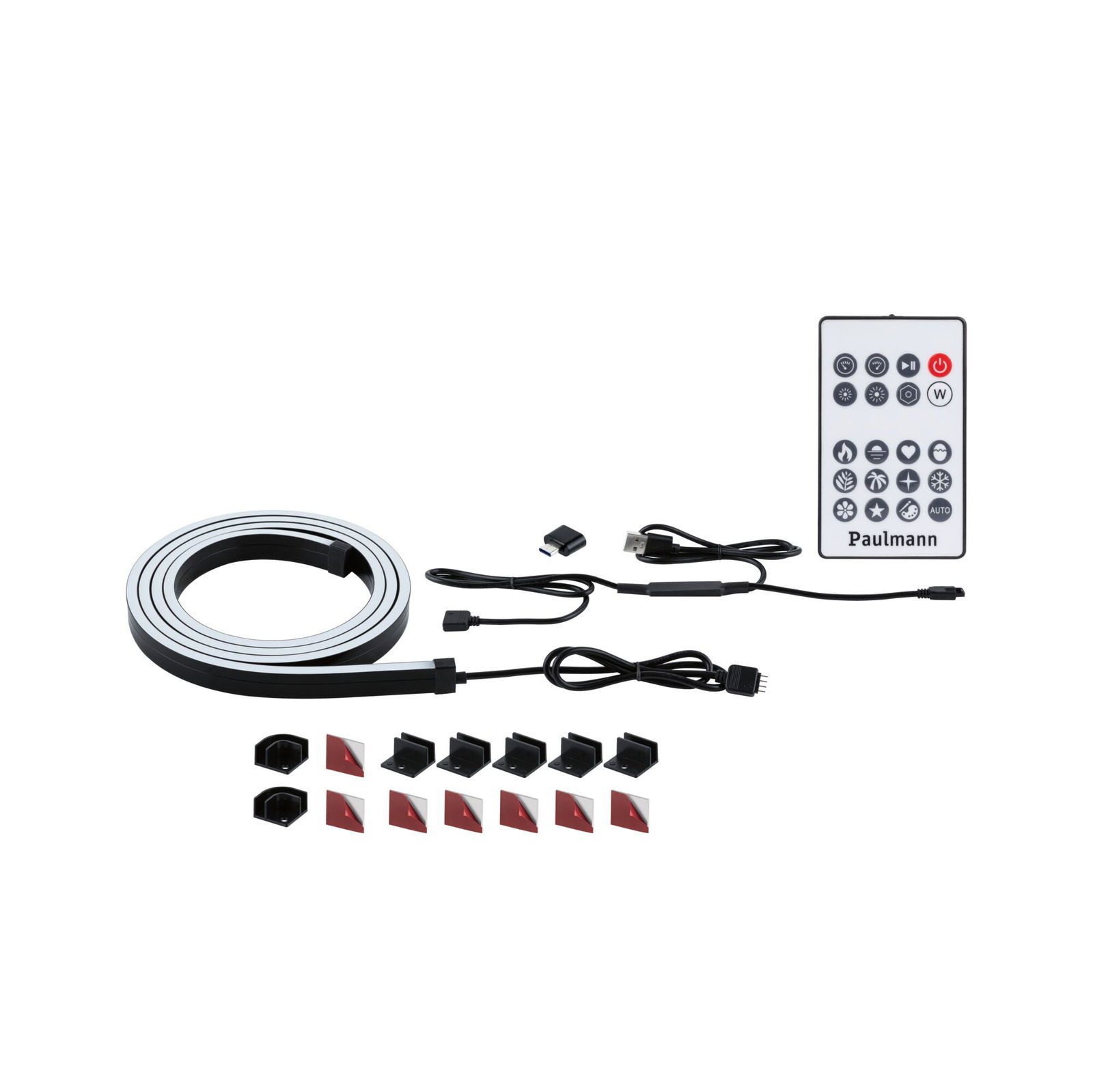 Paulmann LED-Lichterschlauch Entertain LED Schlauch Black Neon RGB+, Farbwechsler & Farbsteuerung & Dimmer
