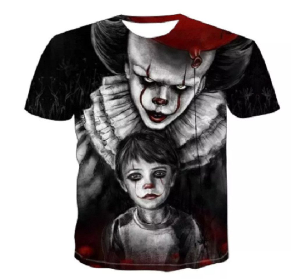 Tinisu T-Shirt 3D-Druck T-Shirt (Unisex) - Halloween / Horrorclown - Es / Pennywise