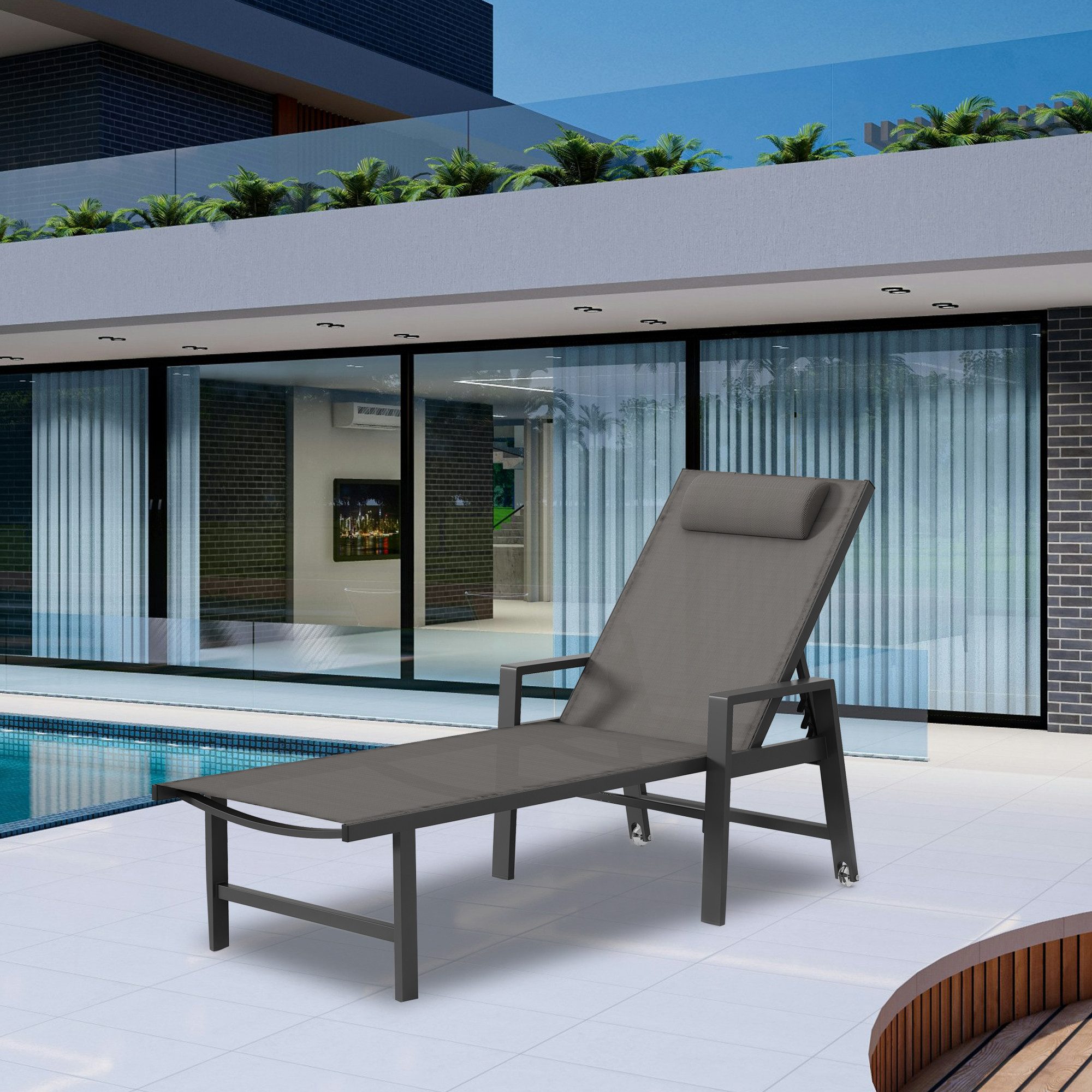 Mucola Gartenliege Sonnenliege Aluminium Liegestuhl Terrassenliege günstig online kaufen