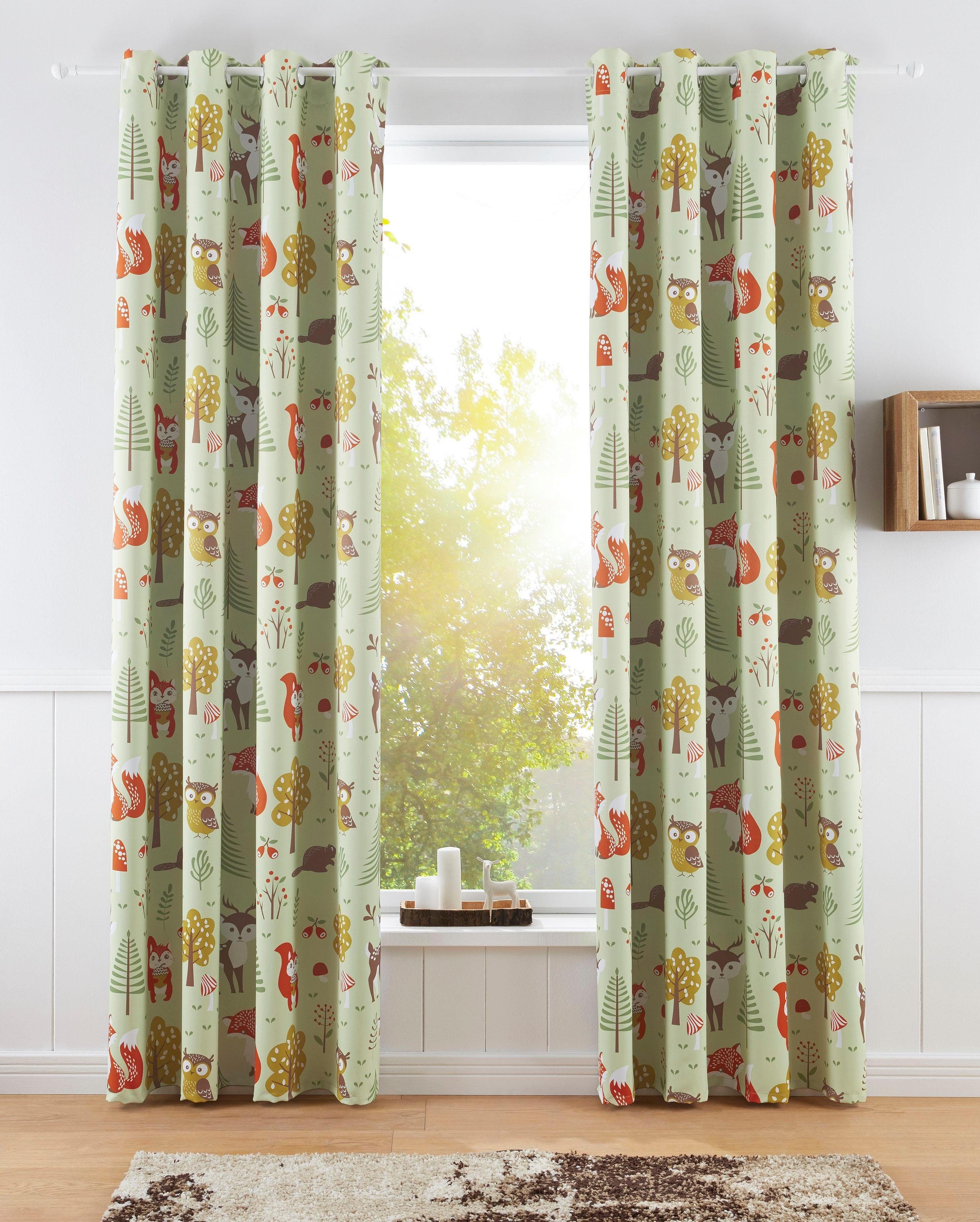 my home Verdunkelungsvorhang Waldtiere (1 St), Ösen, verdunkelnd, bedruckte günstig online kaufen