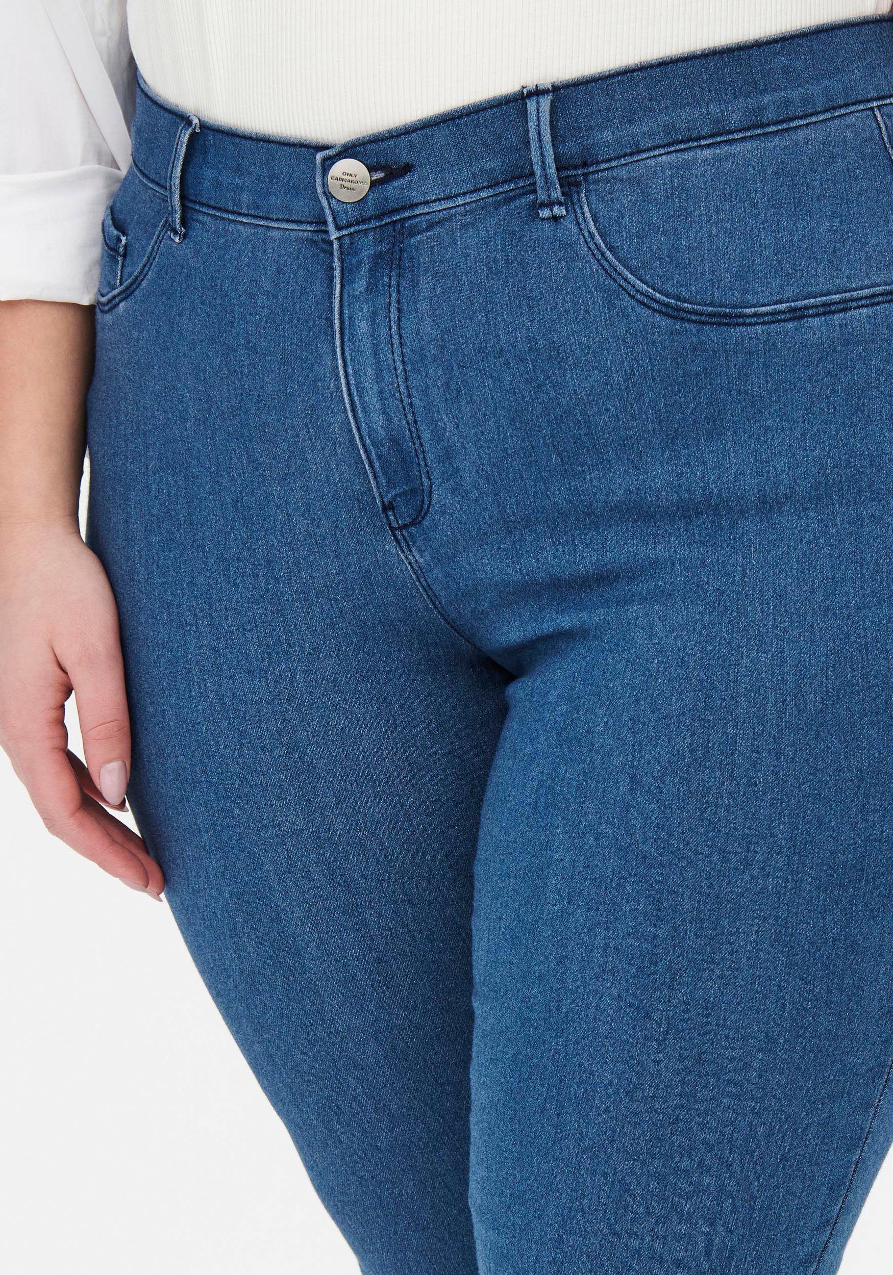 ONLY CARMAKOMA Skinny-fit-Jeans CARTHUNDER REG PUSH günstig online kaufen