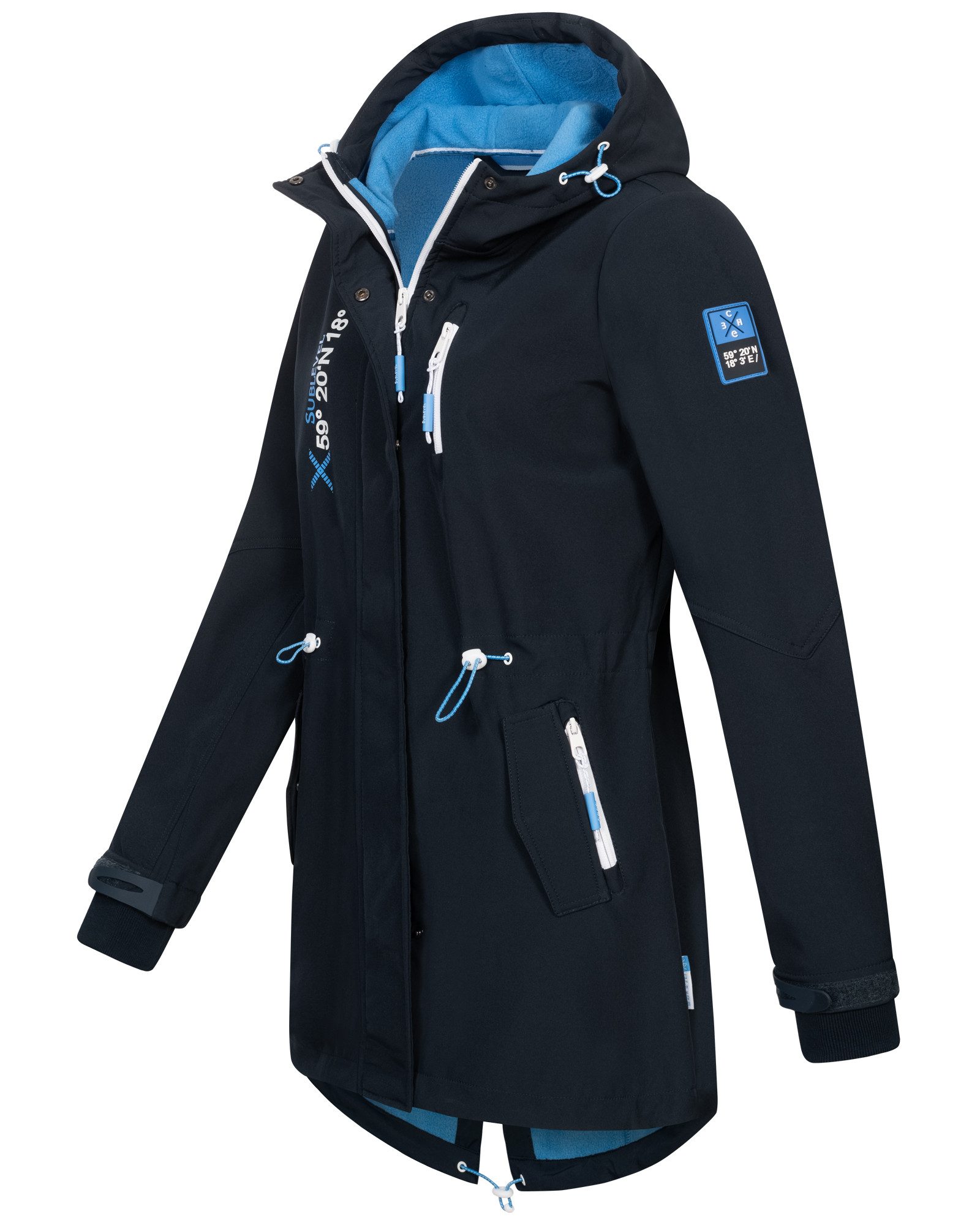 SUBLEVEL Softshelljacke Damen Frühlings Jacke Softshell Outdoor Regen Übergangs Jacke Herbst