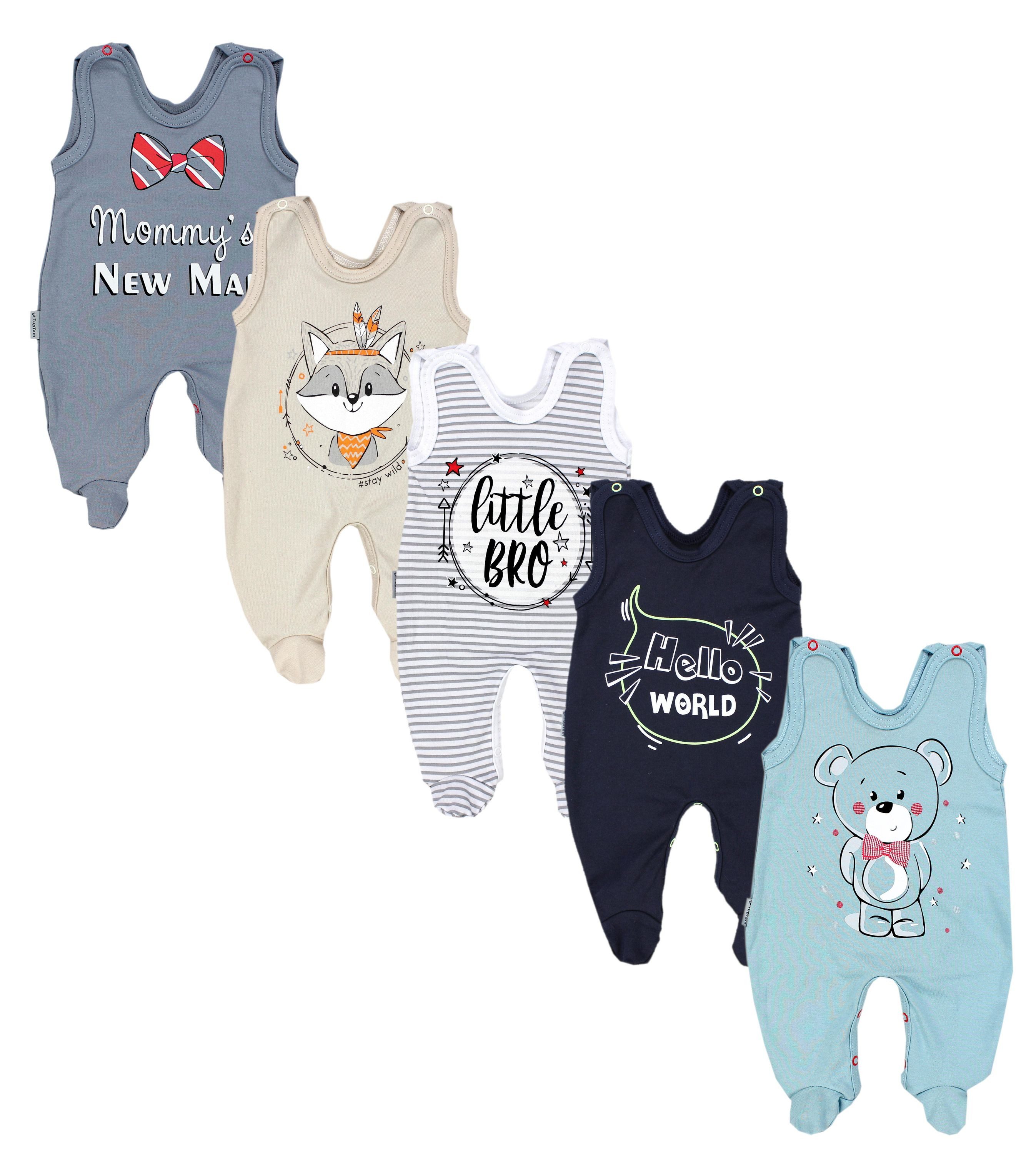 Strampler TupTam Baby Unisex Strampler mit Aufdruck Spruch 5er Pack