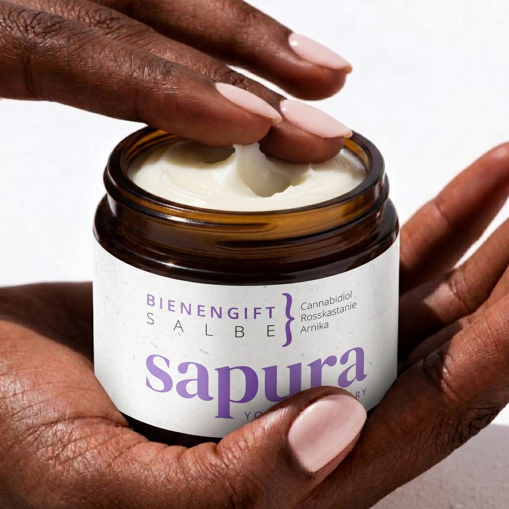 SAPURA Health Körpercreme Bienengift Salbe, Bee Cream mit CBD, Arnika & Rosskastanie, 60 ml