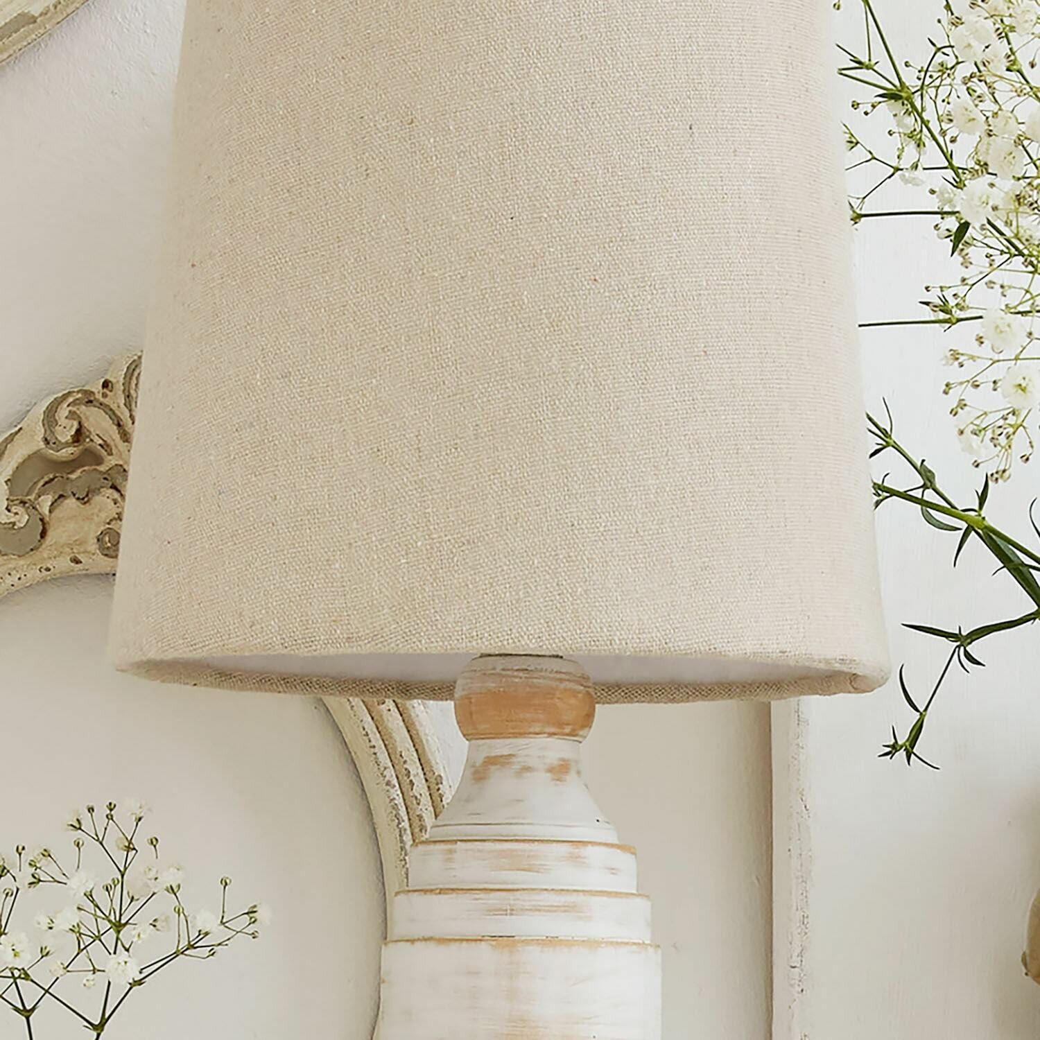 Mirabeau Tischleuchte Tischlampe Yernisto antikweiß