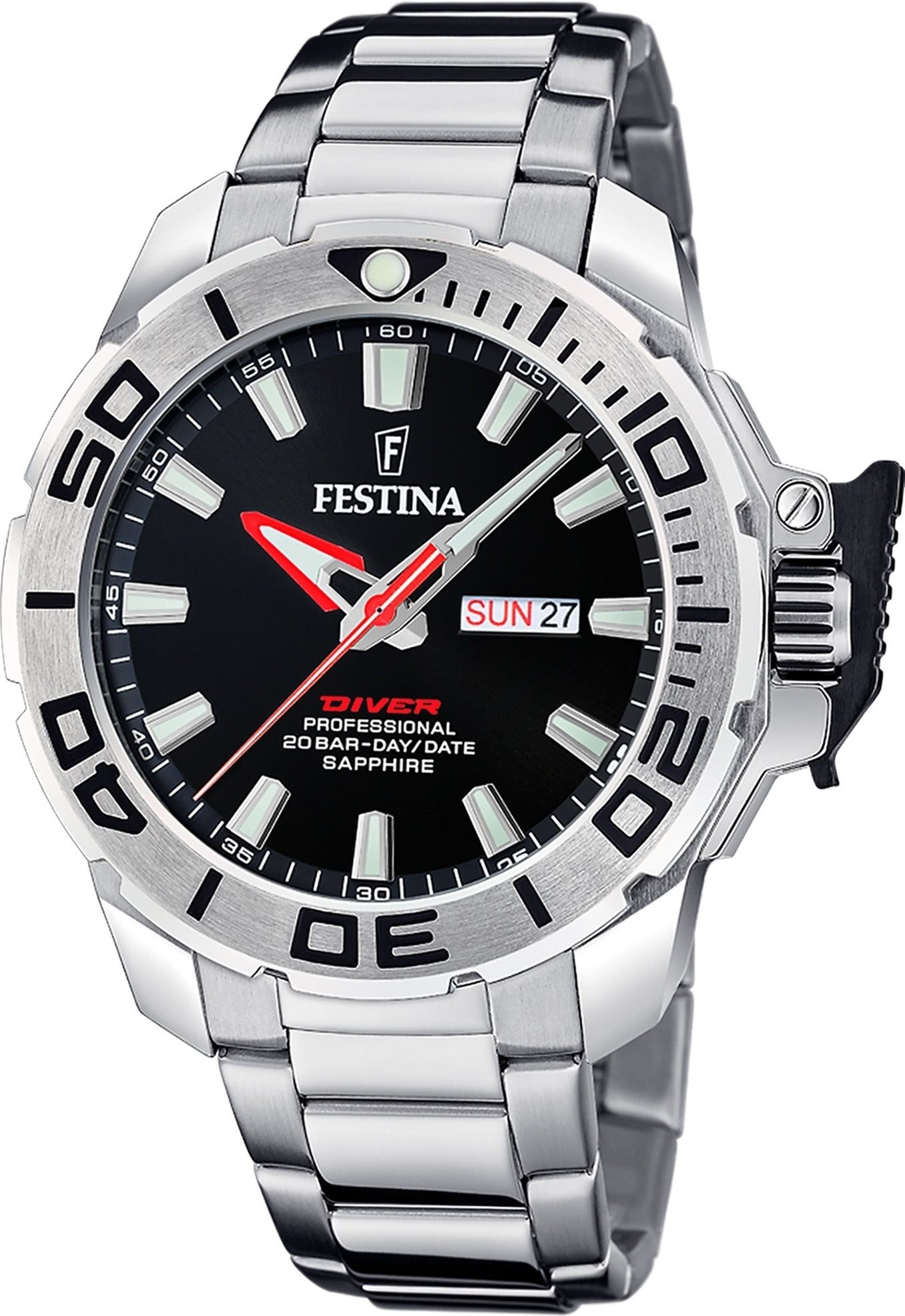 Quarzuhr Festina Herrenuhr Edelstahl silber