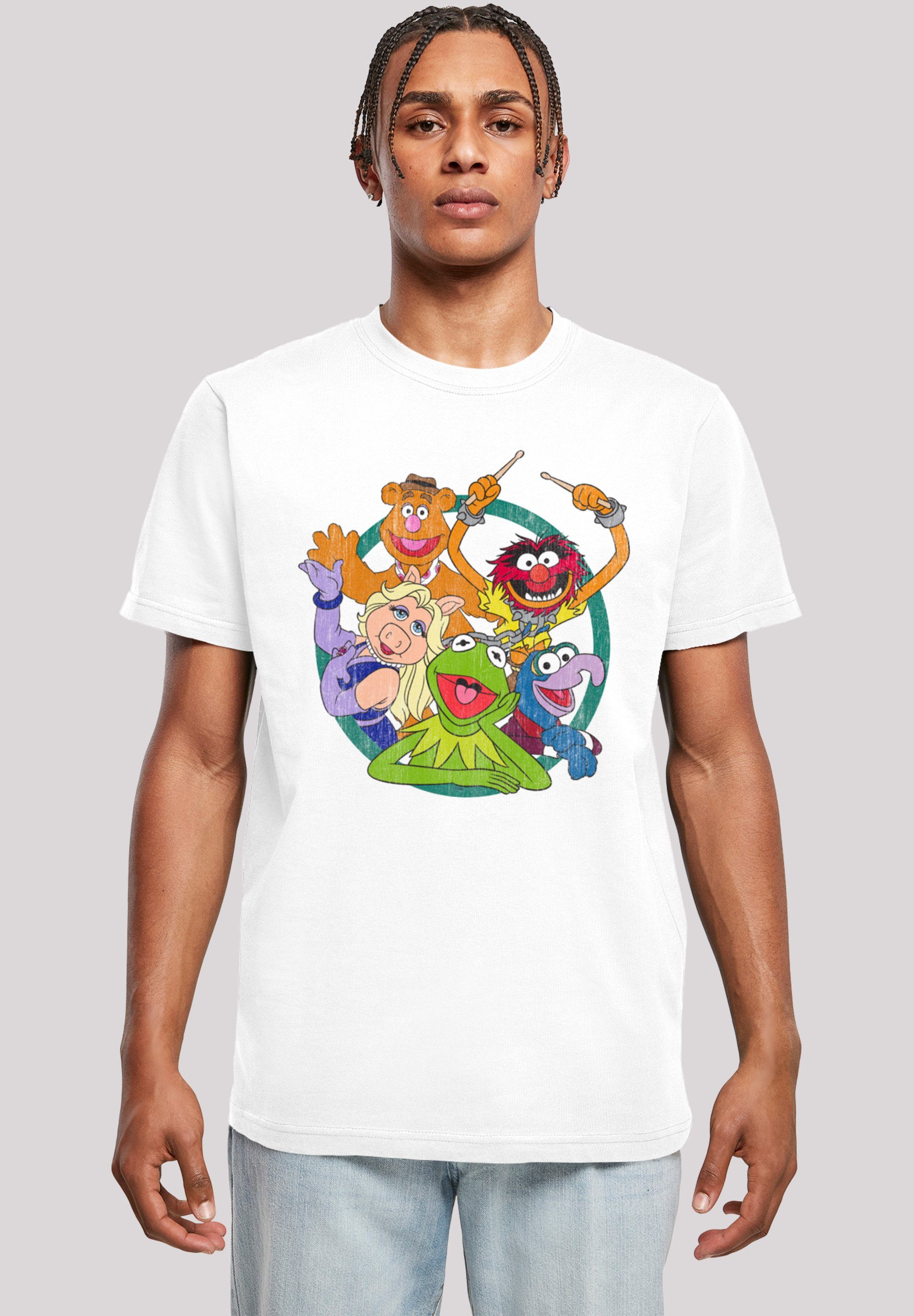F4NT4STIC T-Shirt Disney Die Muppets Group Circle Print weiß