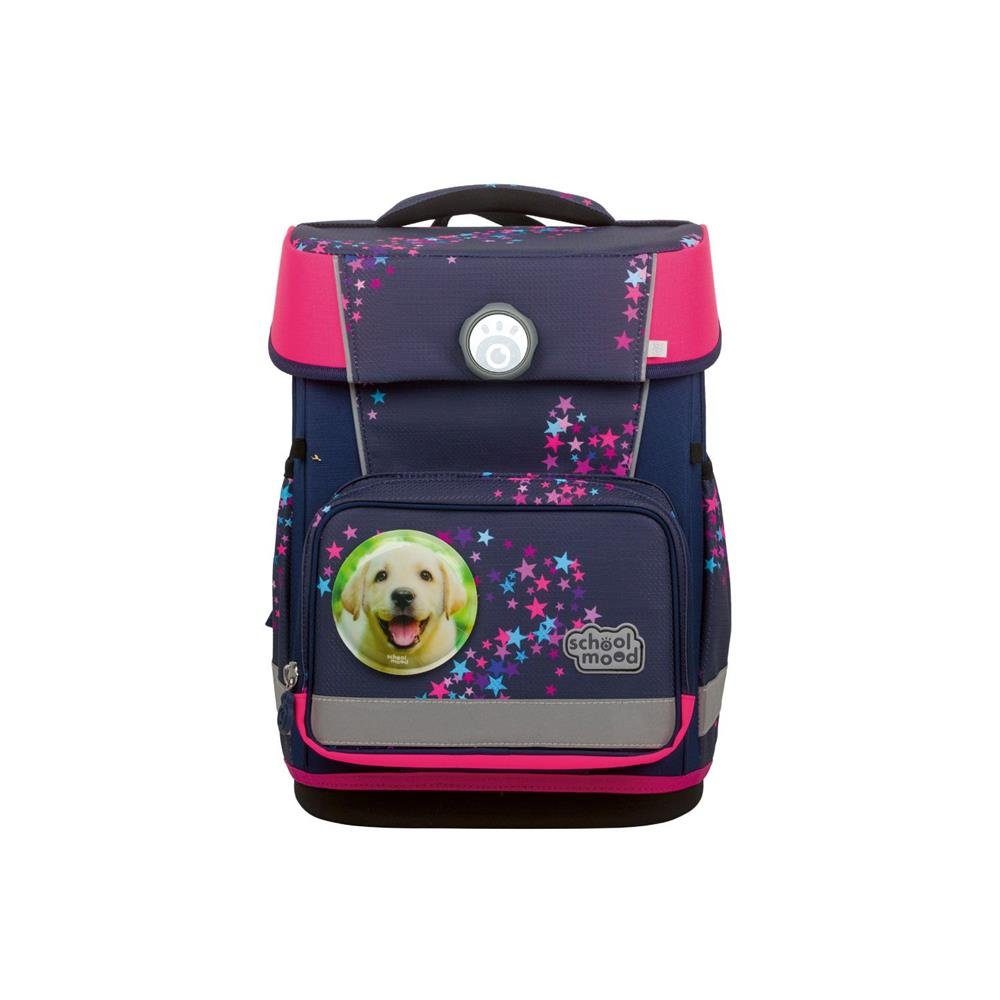 SCHOOL-MOOD® Schulrucksack Champion (Set, 7-tlg., mit Turnbeutel, Etui, Schlamperrolle, Brustbeutel, Brotdose, Patchies), 21 Liter, für Grundschule