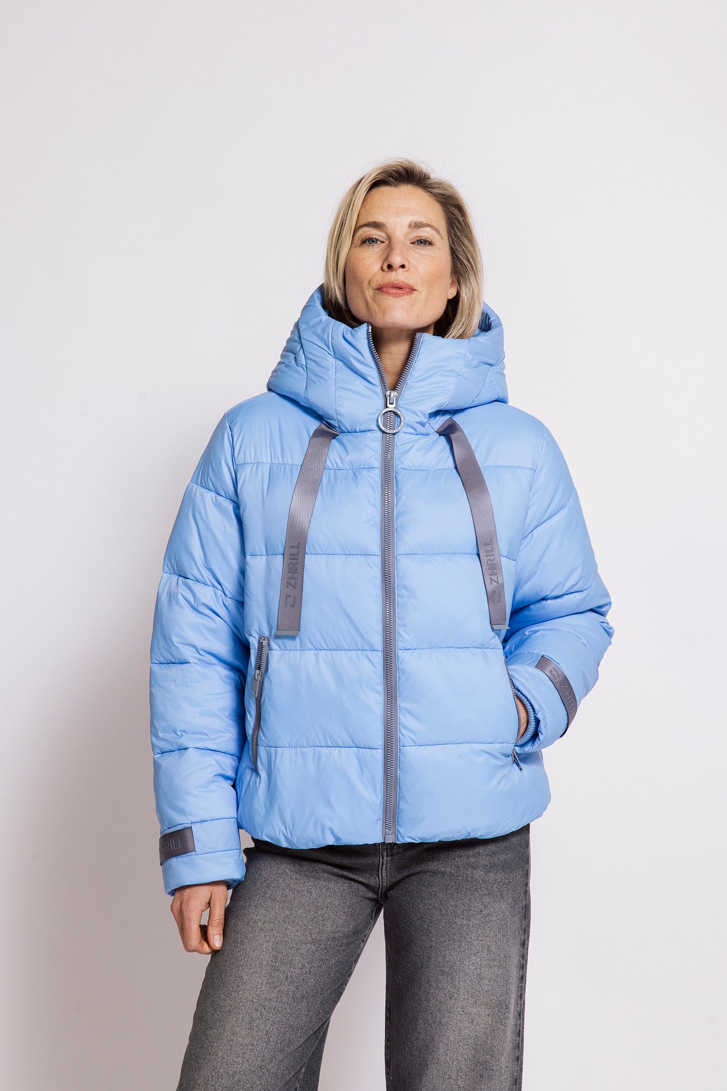 Zhrill Steppjacke ASLI mit Kapuze / Reißverschluss und Stehkragen