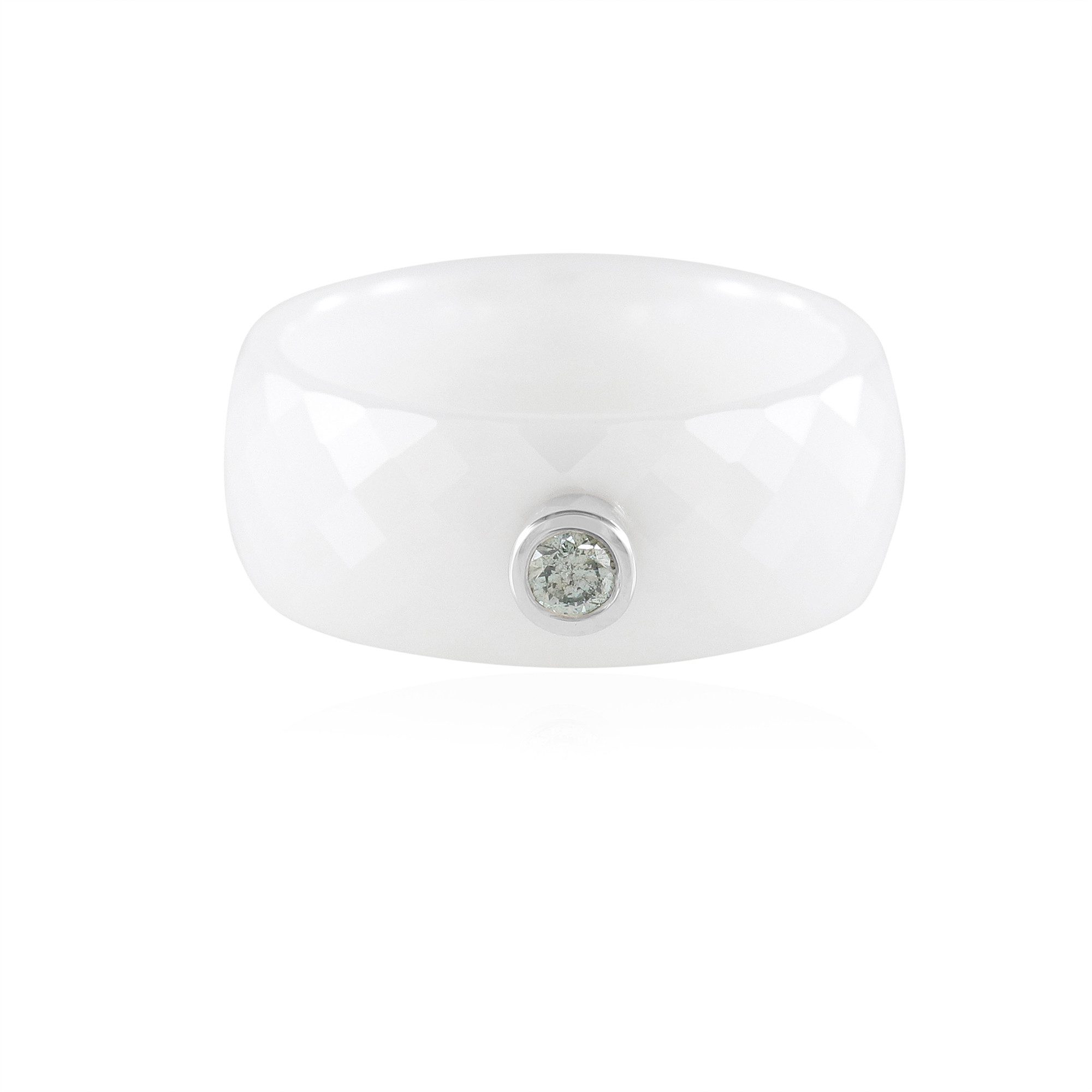 Cavill Diamantring Himmelblauer SI2 Diamant-Keramik-Goldring (1-tlg)