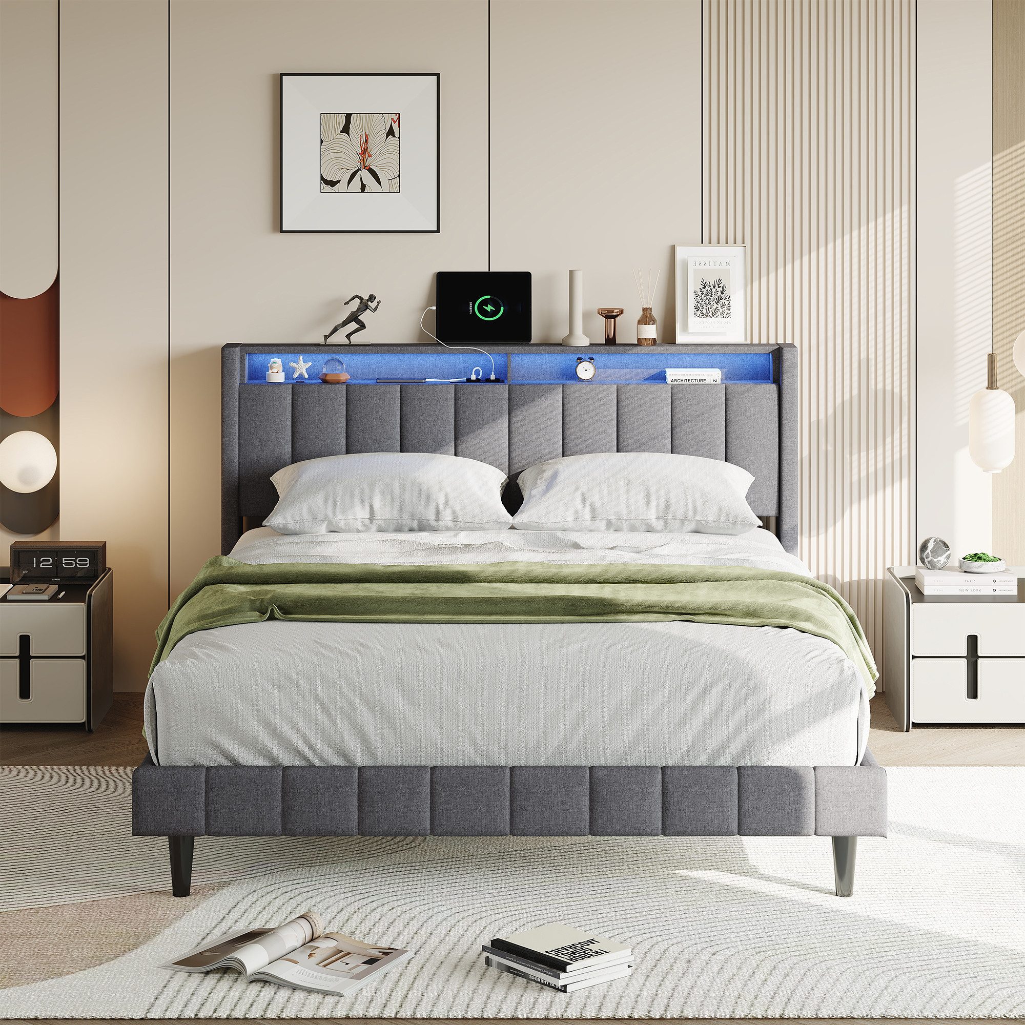 Gdood Stauraumbett Polsterbett, Bett 140/160x200 cm, günstig online kaufen