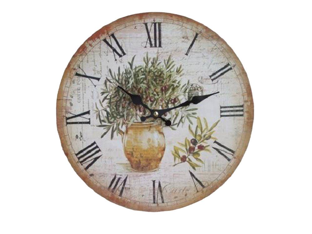 Ambiente Haus Wanduhr Wunderschöne, mediterrane Wanduhr günstig online kaufen