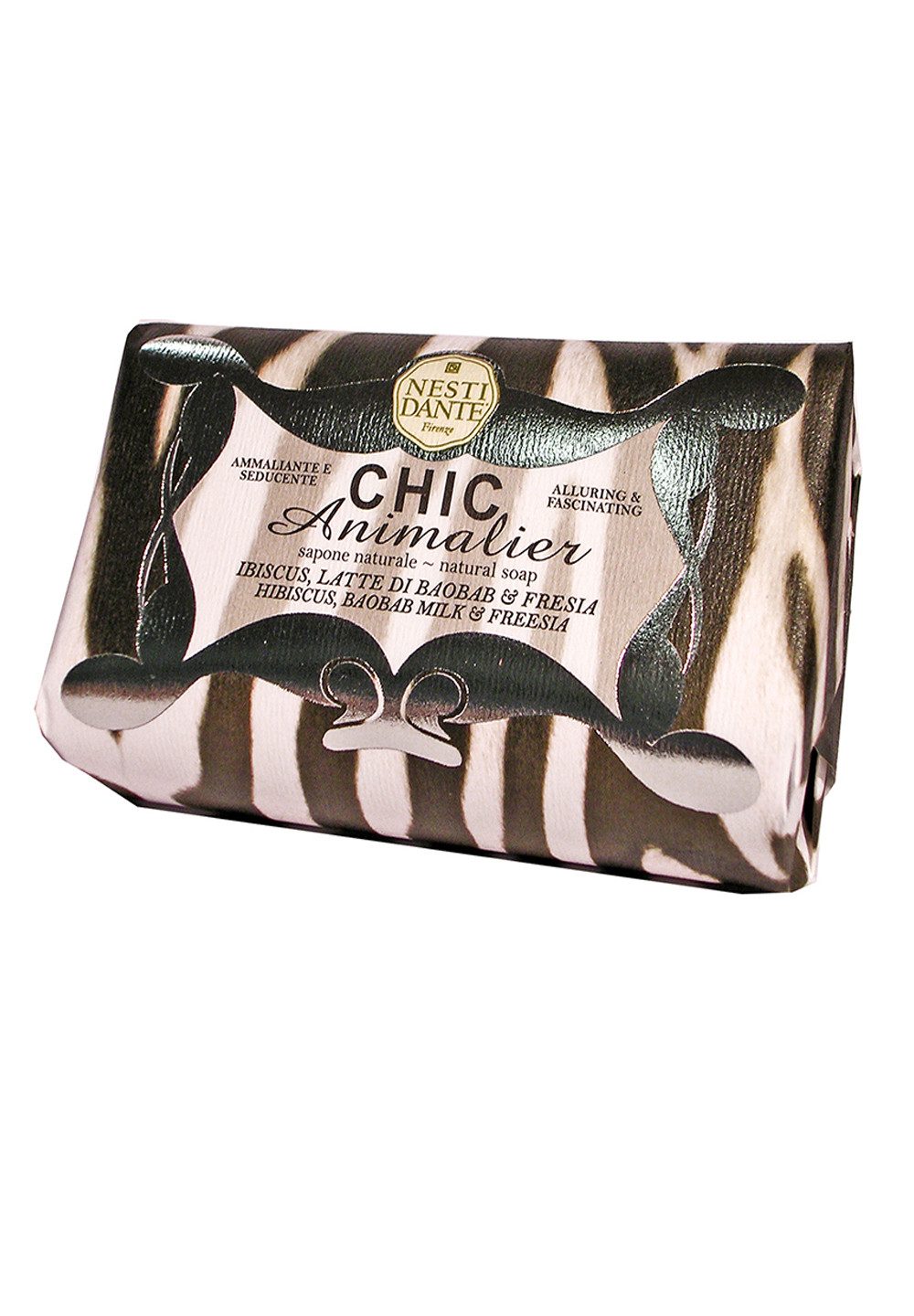Nesti Dante Handseife Chic Animalier White 250 g, 1-tlg., Hand -und Körperseife mit feinem Duft 250 g